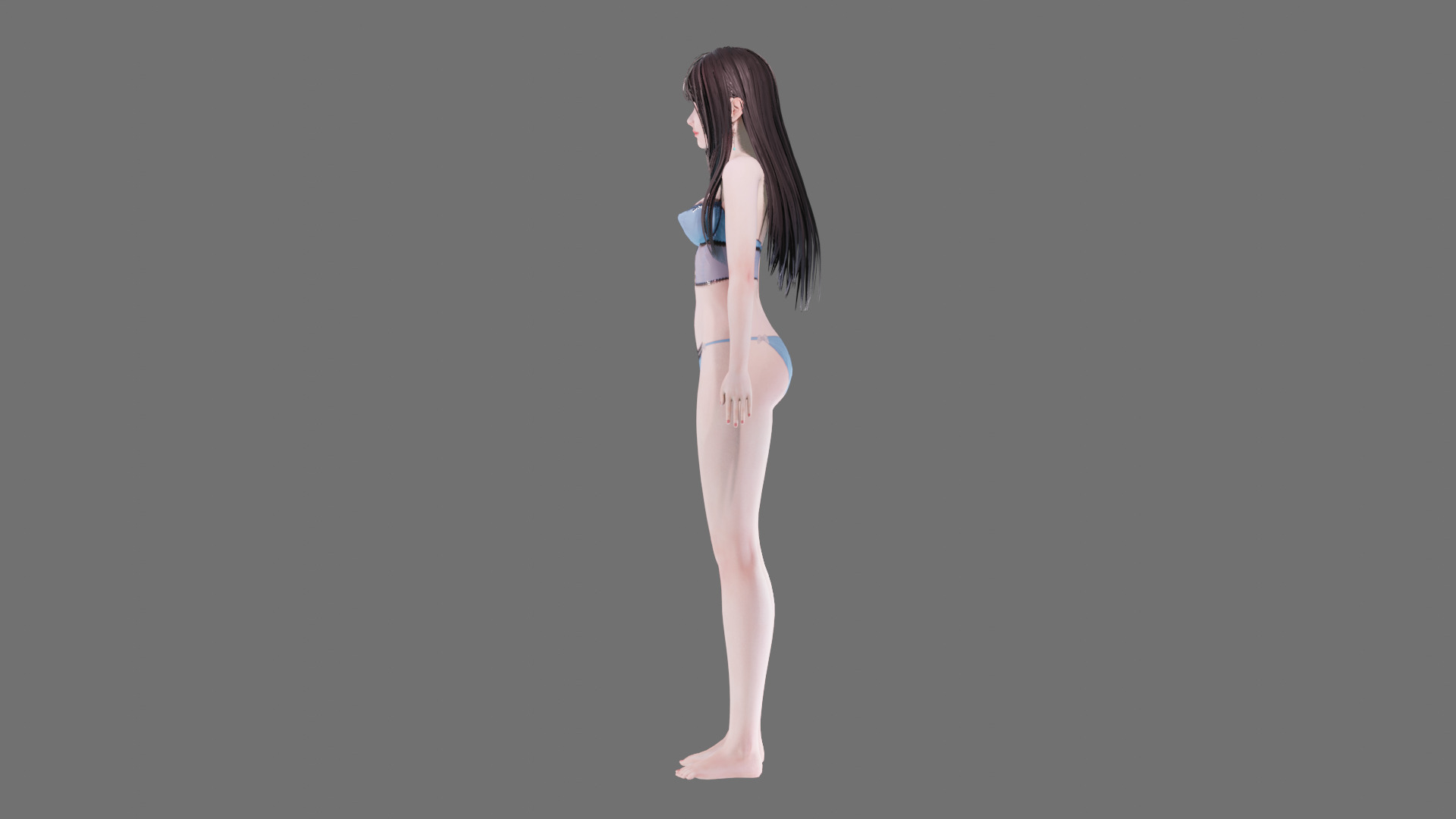 Lingerie clothes 0005 - Rig -Unreal - Unity - Blender - Animated Low-poly 3D model_20