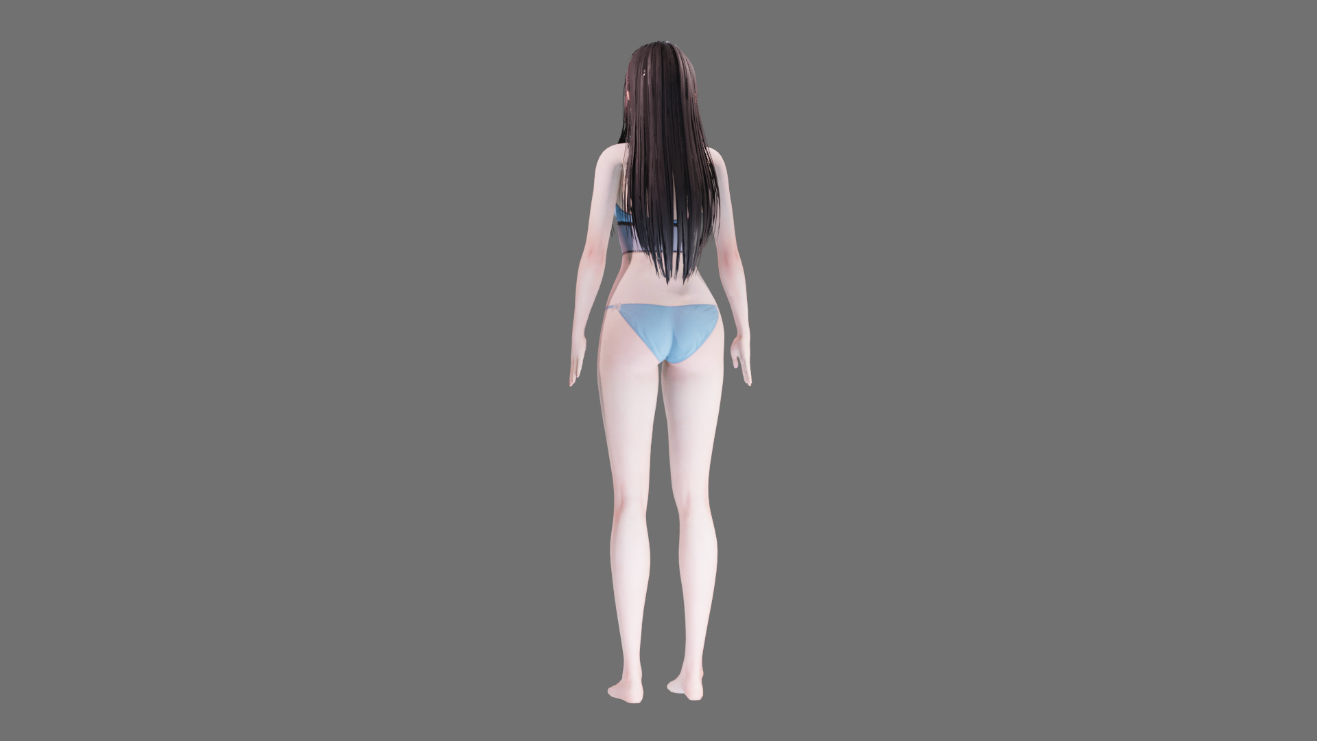 Lingerie clothes 0005 - Rig -Unreal - Unity - Blender - Animated Low-poly 3D model_27