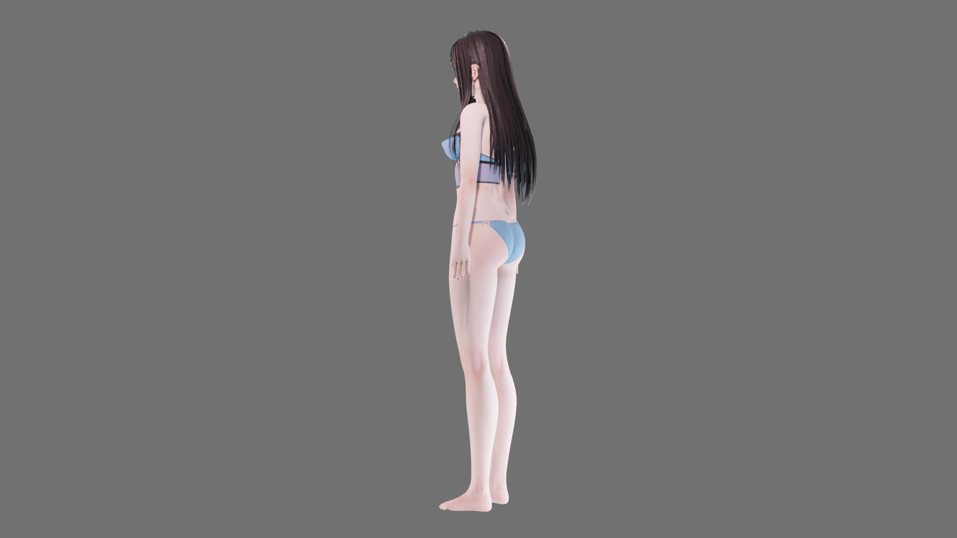 Lingerie clothes 0005 - Rig -Unreal - Unity - Blender - Animated Low-poly 3D model_22