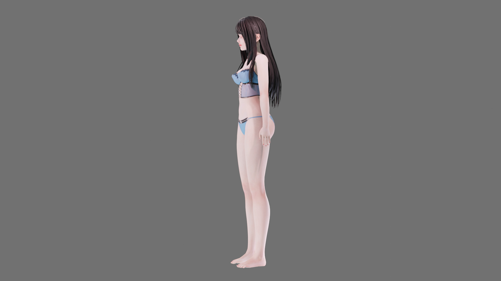 Lingerie clothes 0005 - Rig -Unreal - Unity - Blender - Animated Low-poly 3D model_18