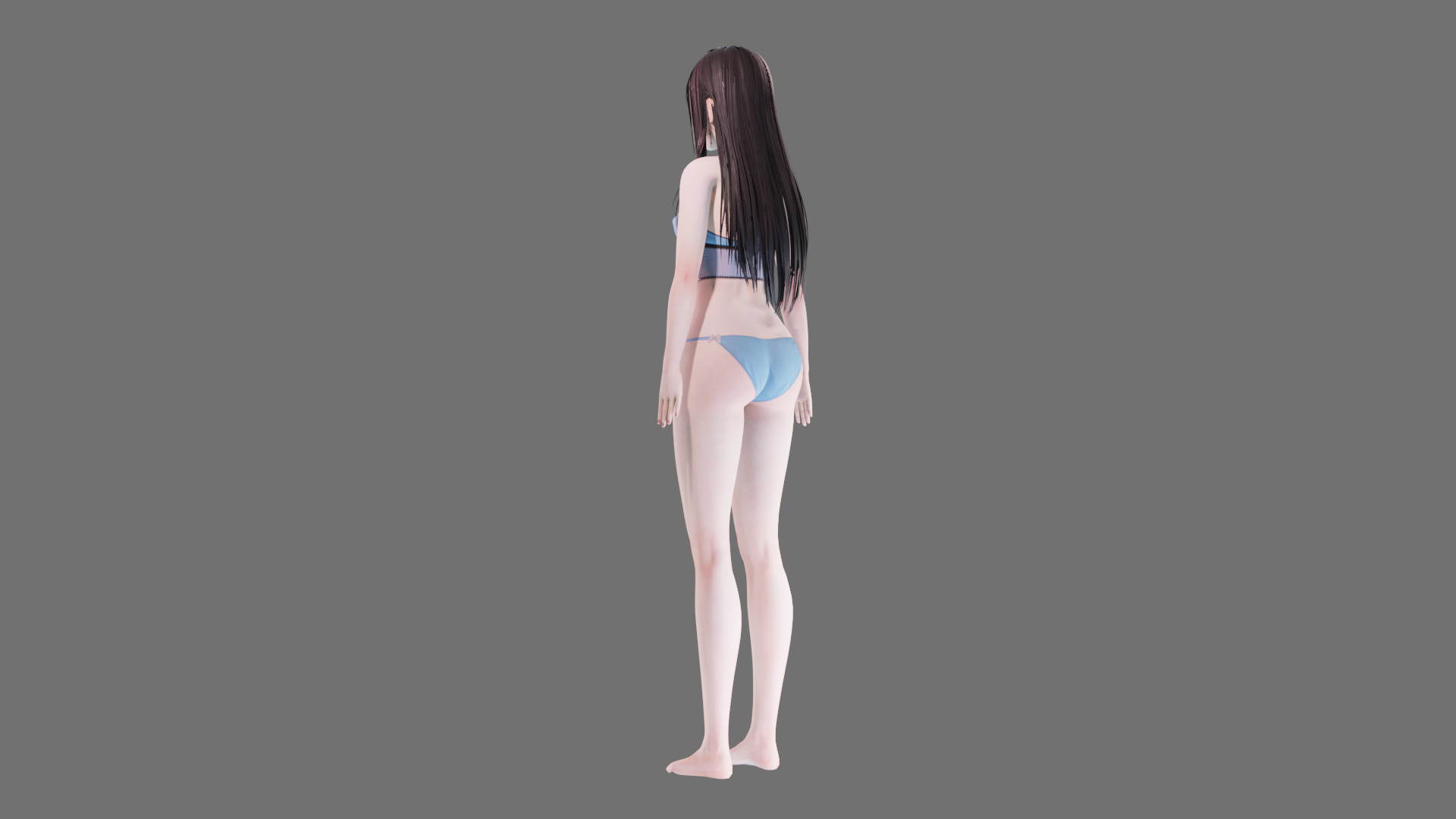 Lingerie clothes 0005 - Rig -Unreal - Unity - Blender - Animated Low-poly 3D model_24