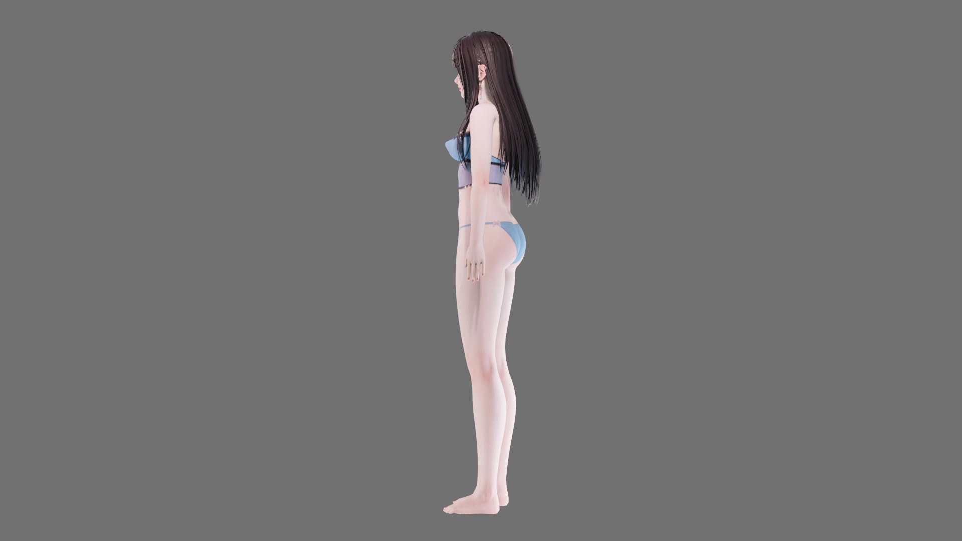 Lingerie clothes 0005 - Rig -Unreal - Unity - Blender - Animated Low-poly 3D model_21