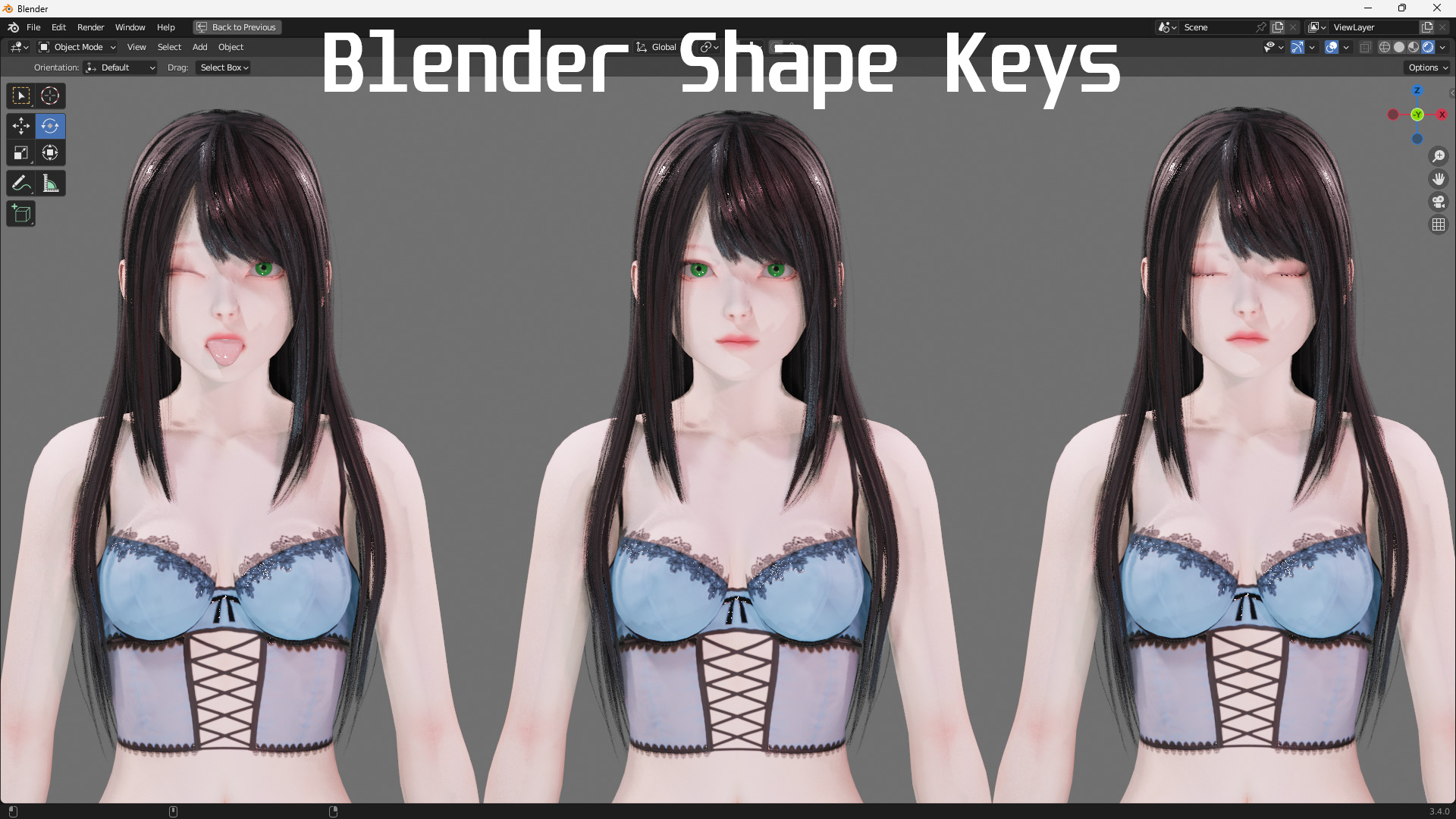 Lingerie clothes 0005 - Rig -Unreal - Unity - Blender - Animated Low-poly 3D model_6
