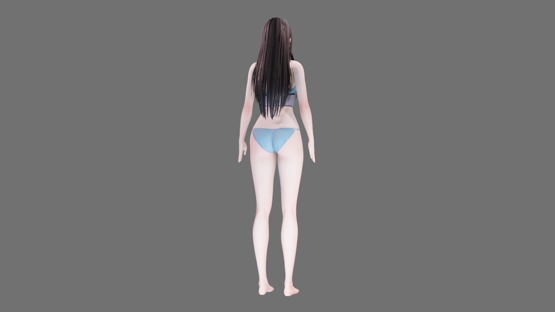 Lingerie clothes 0005 - Rig -Unreal - Unity - Blender - Animated Low-poly 3D model_30