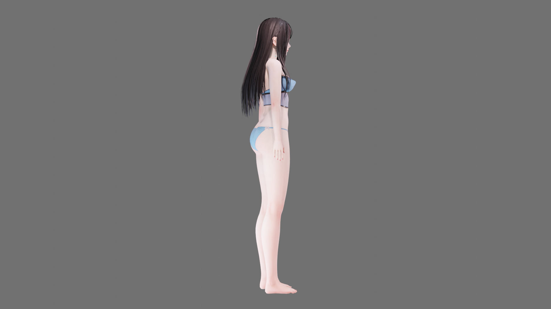 Lingerie clothes 0005 - Rig -Unreal - Unity - Blender - Animated Low-poly 3D model_36