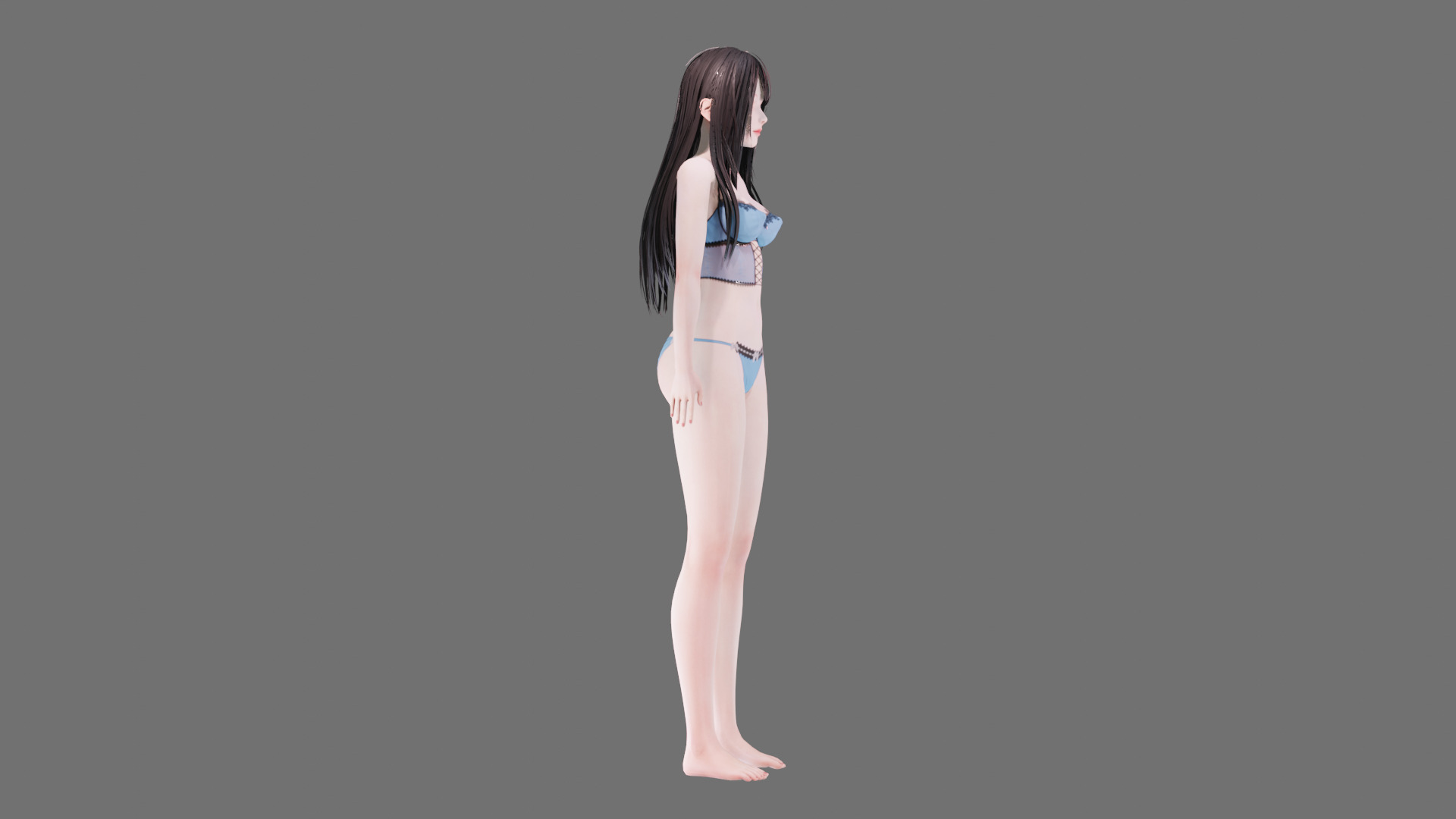 Lingerie clothes 0005 - Rig -Unreal - Unity - Blender - Animated Low-poly 3D model_39