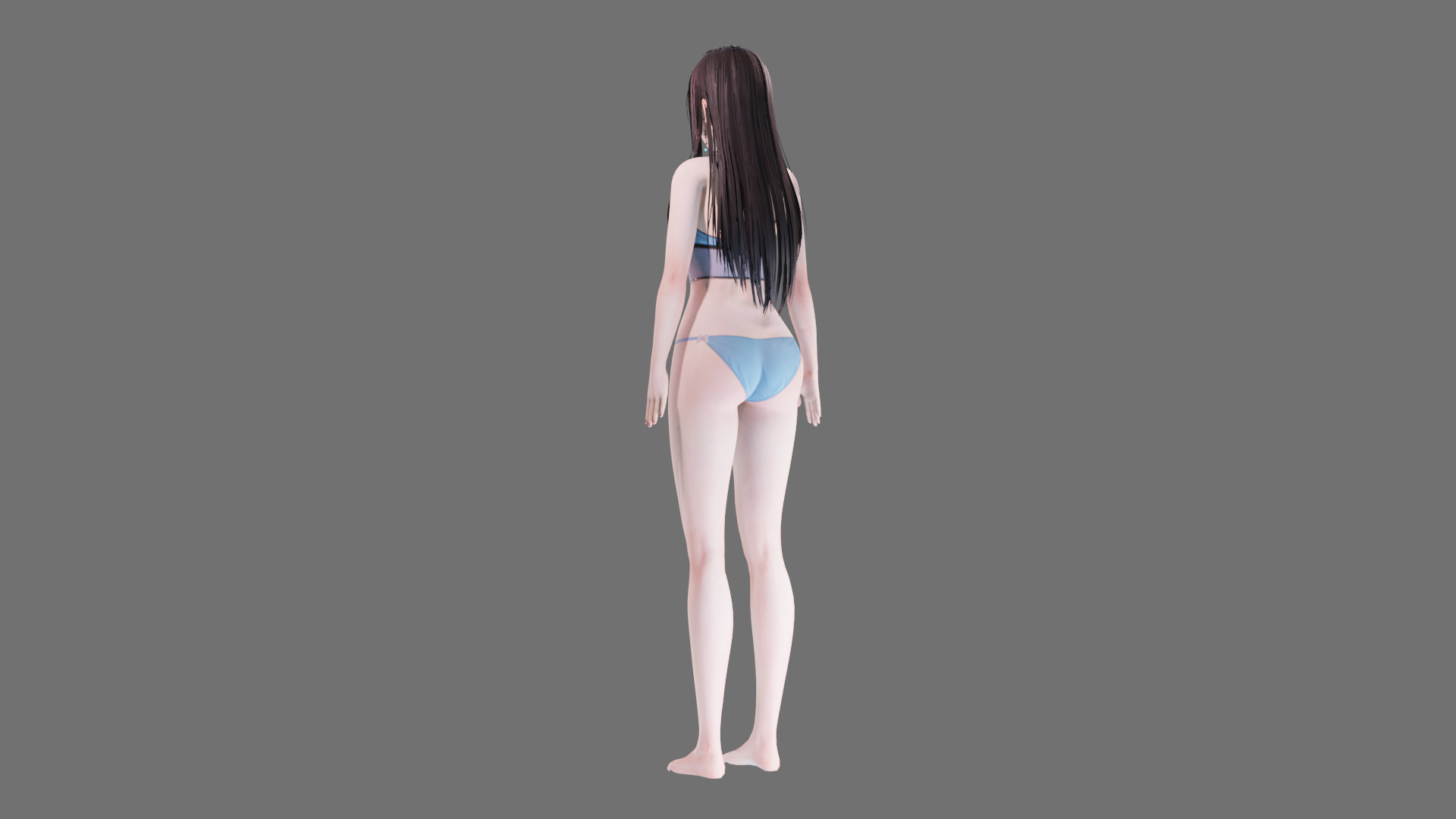 Lingerie clothes 0005 - Rig -Unreal - Unity - Blender - Animated Low-poly 3D model_25