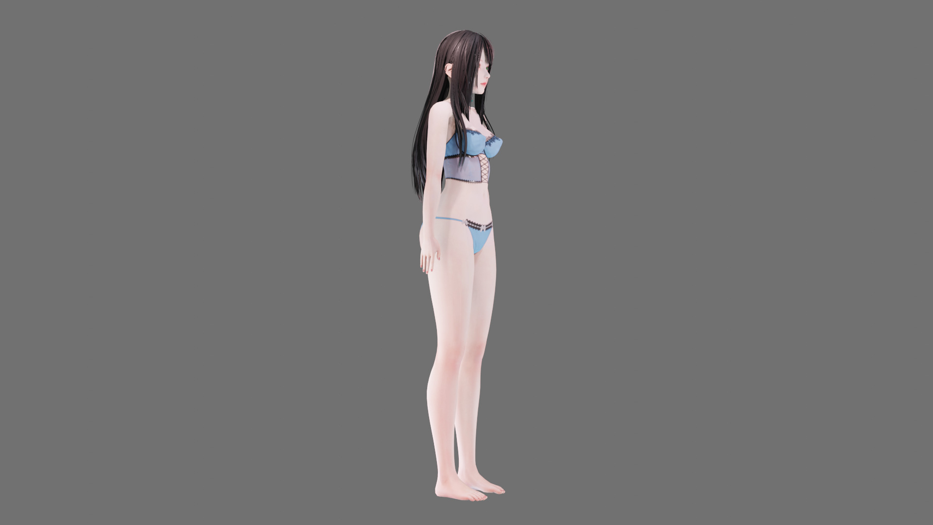 Lingerie clothes 0005 - Rig -Unreal - Unity - Blender - Animated Low-poly 3D model_40