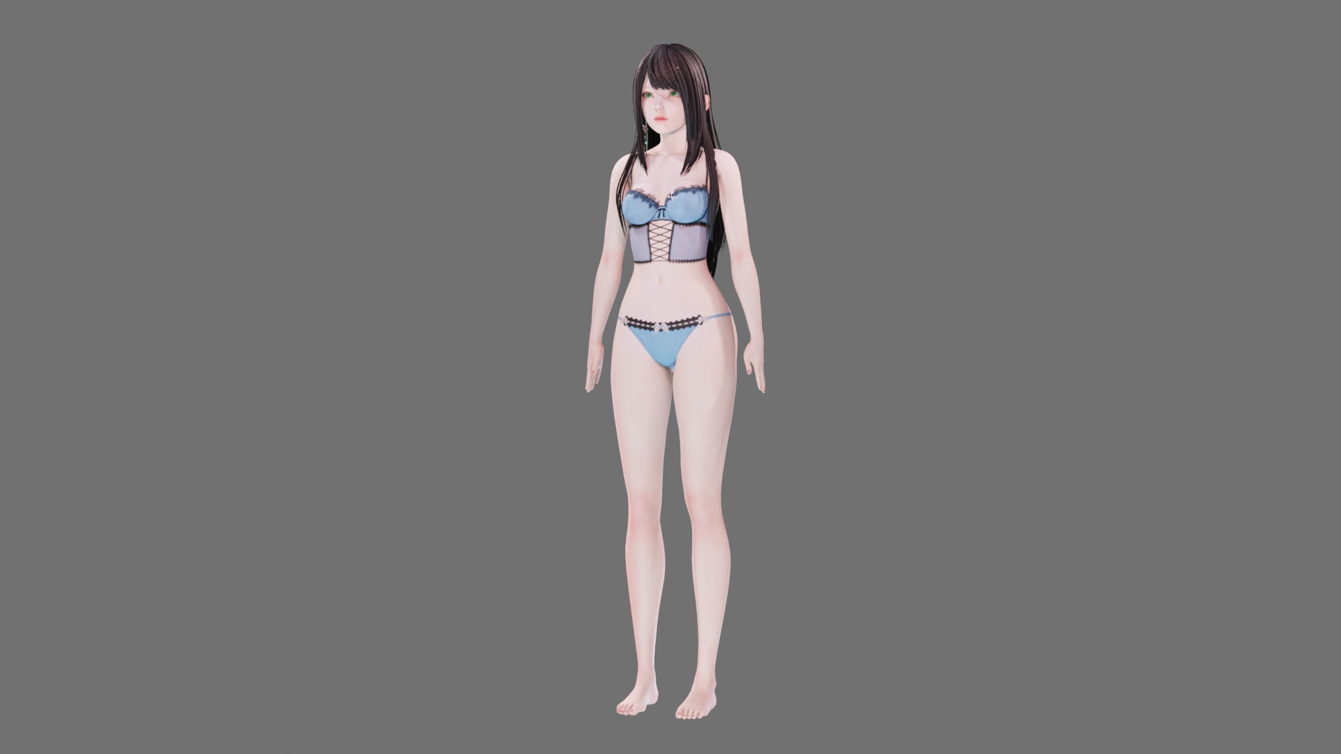 Lingerie clothes 0005 - Rig -Unreal - Unity - Blender - Animated Low-poly 3D model_13