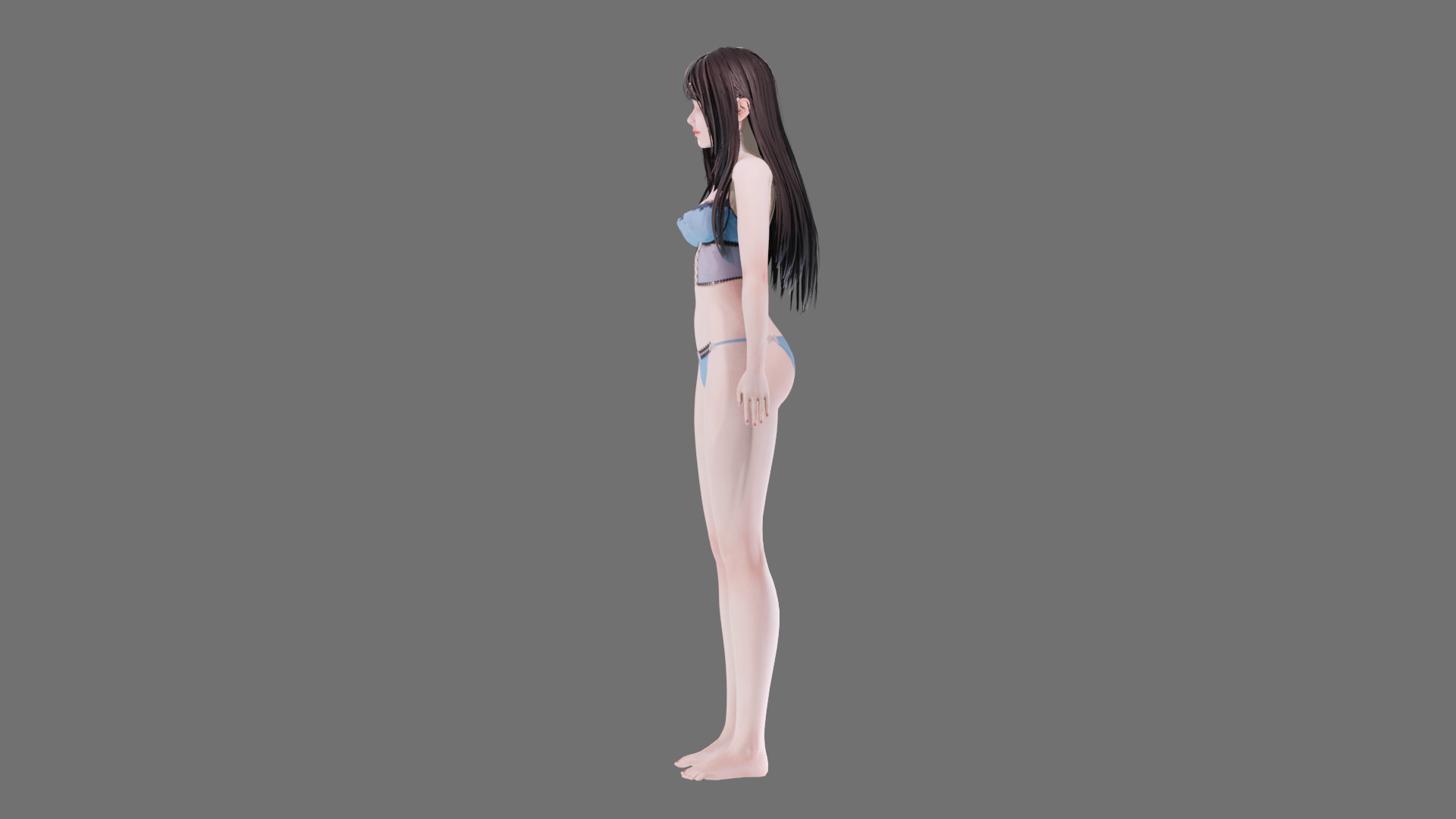 Lingerie clothes 0005 - Rig -Unreal - Unity - Blender - Animated Low-poly 3D model_19