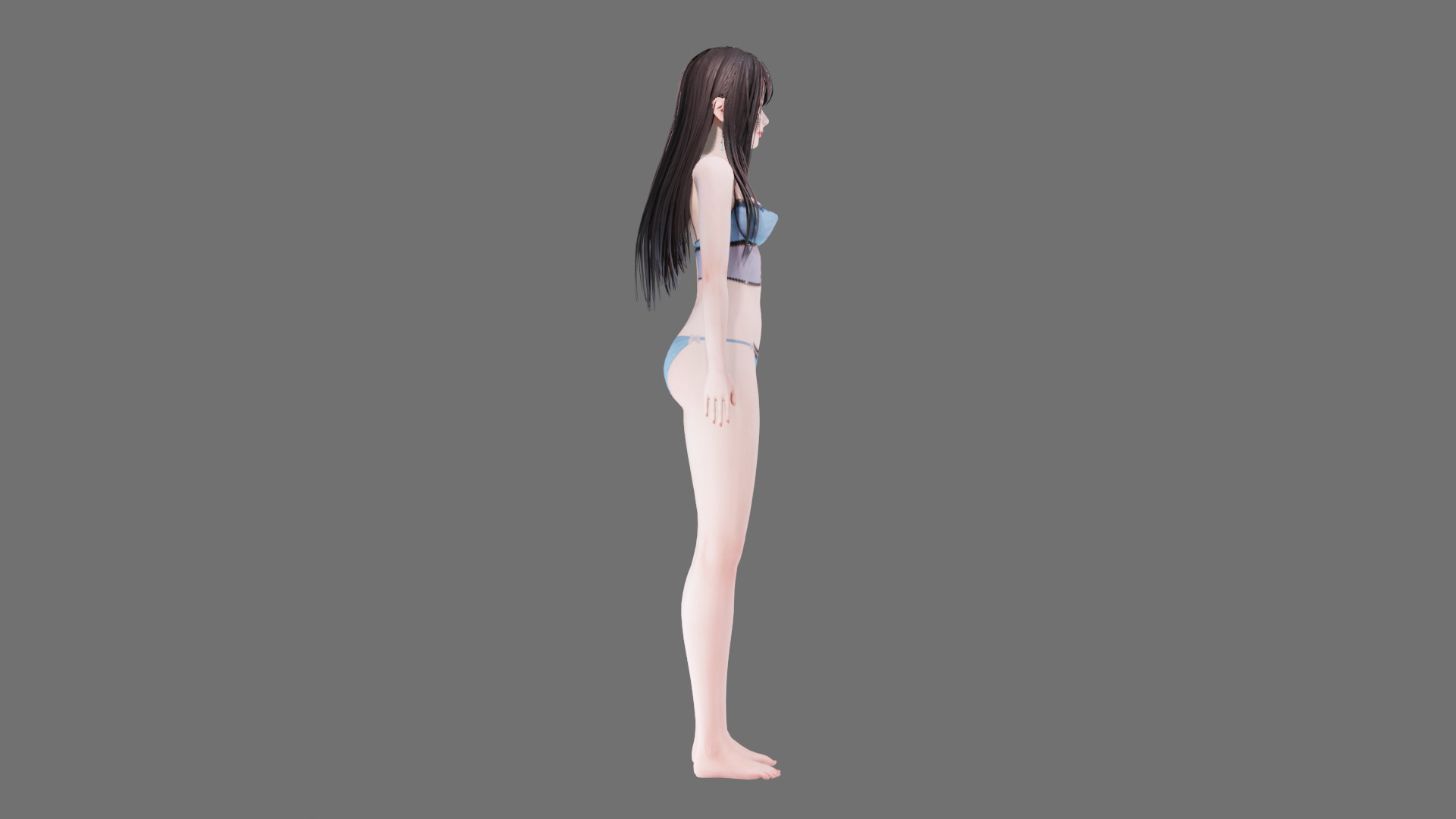 Lingerie clothes 0005 - Rig -Unreal - Unity - Blender - Animated Low-poly 3D model_37