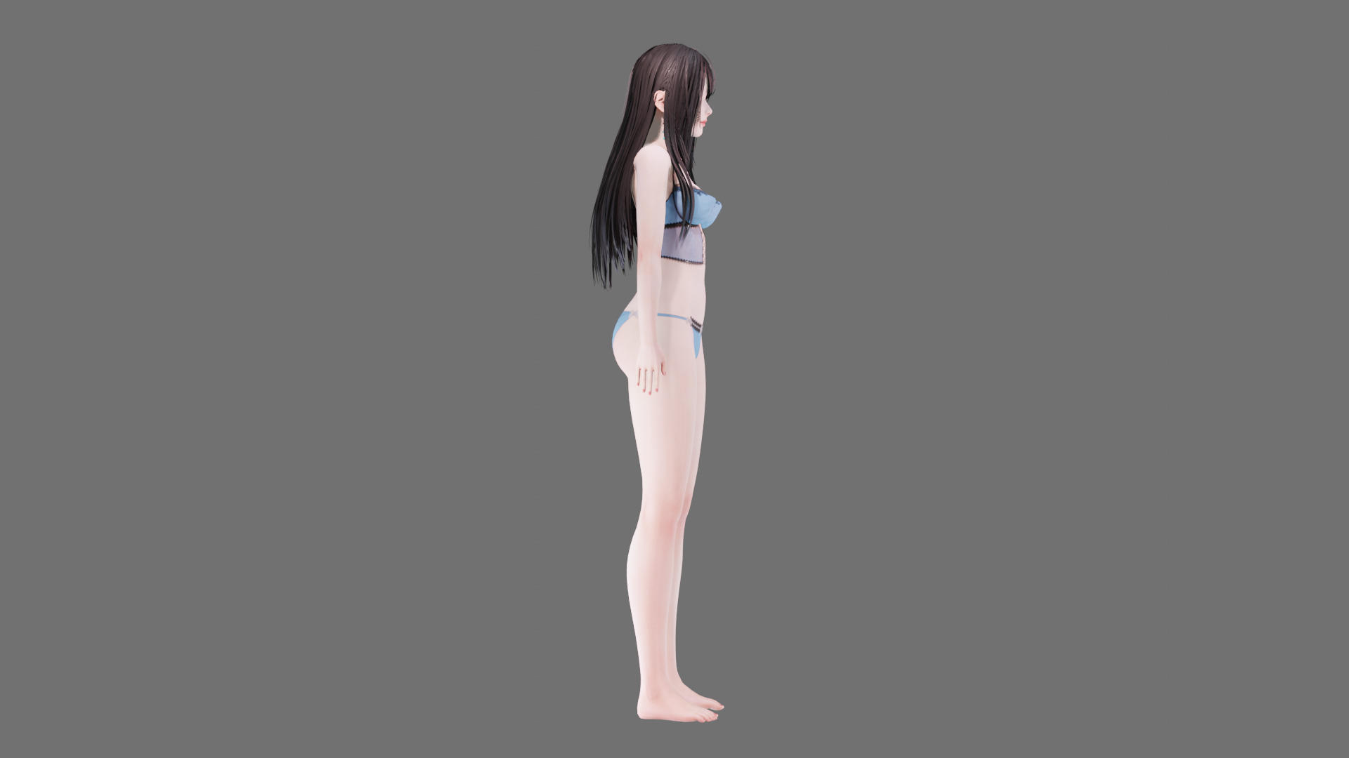 Lingerie clothes 0005 - Rig -Unreal - Unity - Blender - Animated Low-poly 3D model_38