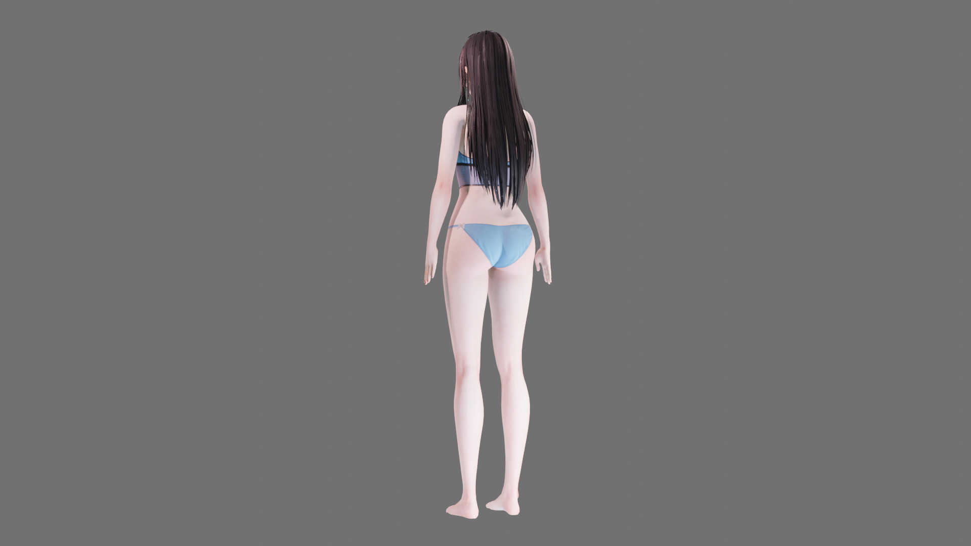 Lingerie clothes 0005 - Rig -Unreal - Unity - Blender - Animated Low-poly 3D model_26