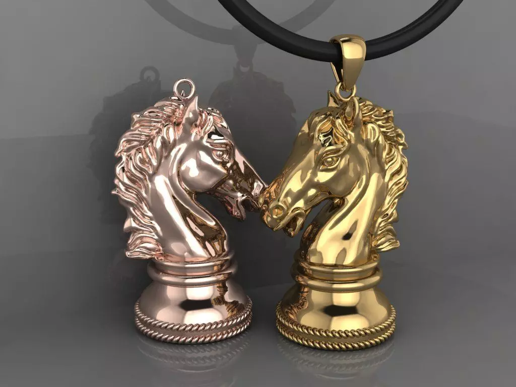 PENDANT CHESS HORSE 3D print model_0