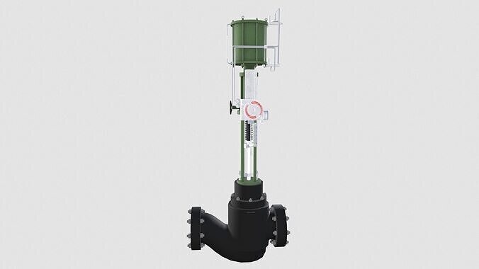 Control Valve Handjack Low-poly 3D model