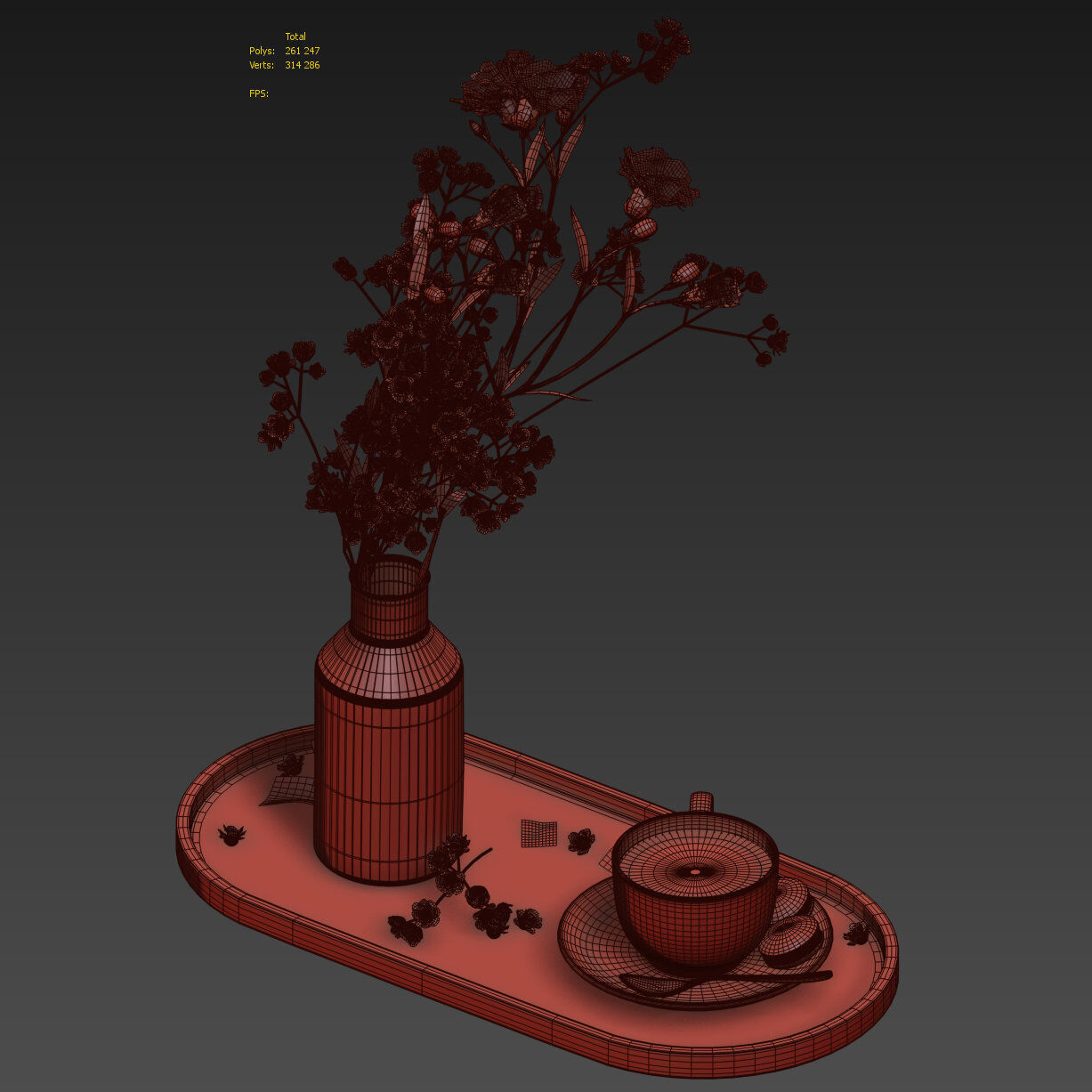 Coffee set 08 3D model_6