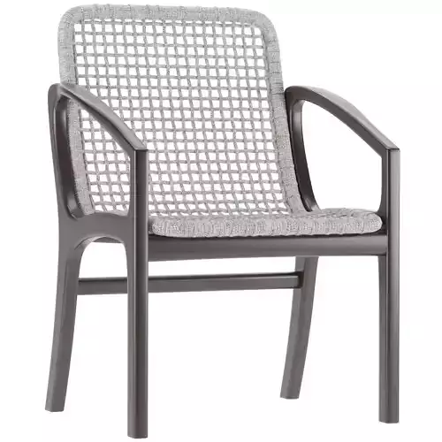 Armen Living Brighton Outdoor Patio Dining Chair Eucalyptus 3D model