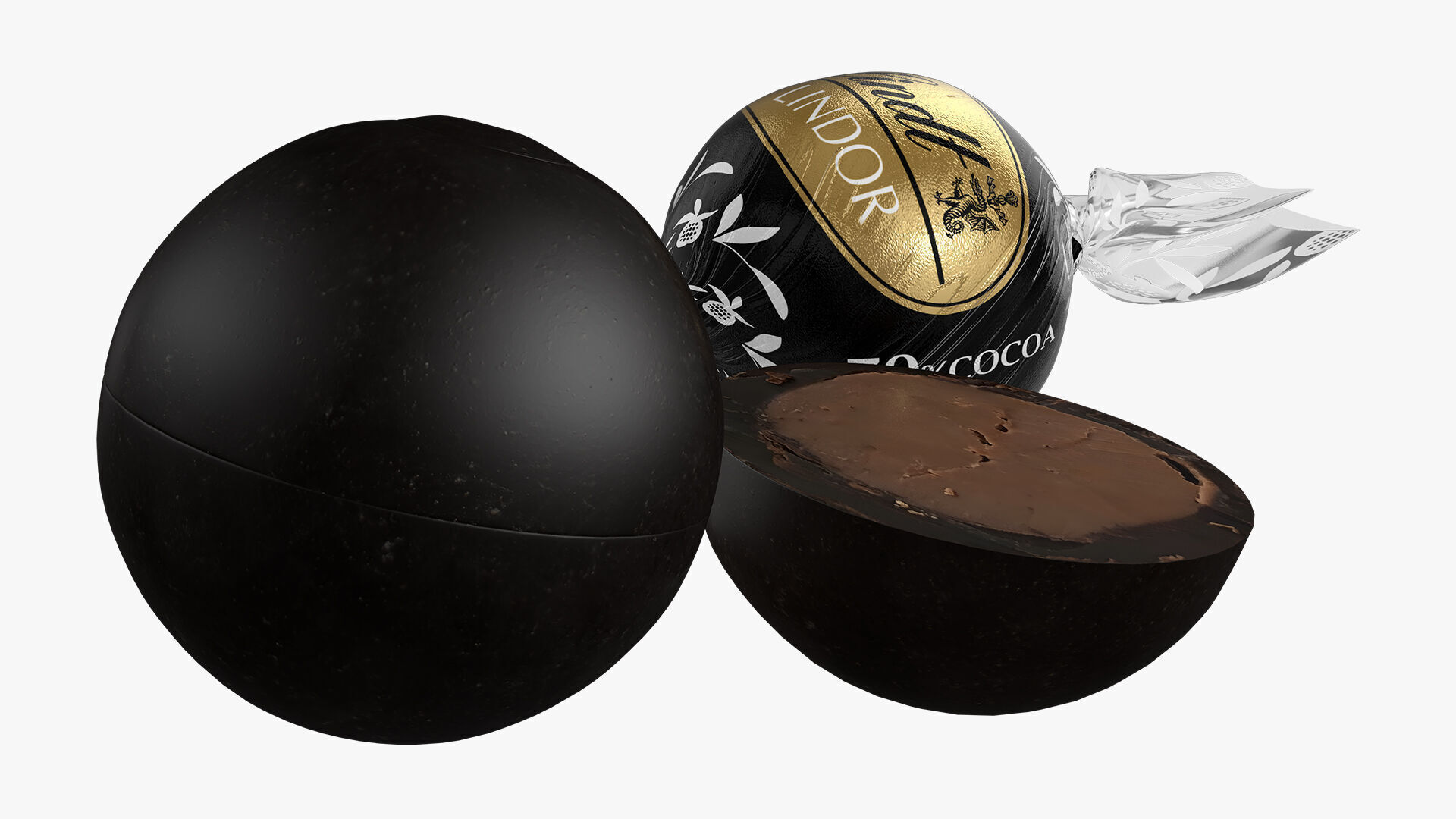 Lindt LINDOR Extra Dark Chocolate 70 Percent cocoa 3D model_1