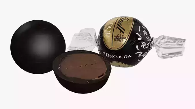 Lindt LINDOR Extra Dark Chocolate 70 Percent cocoa 3D model