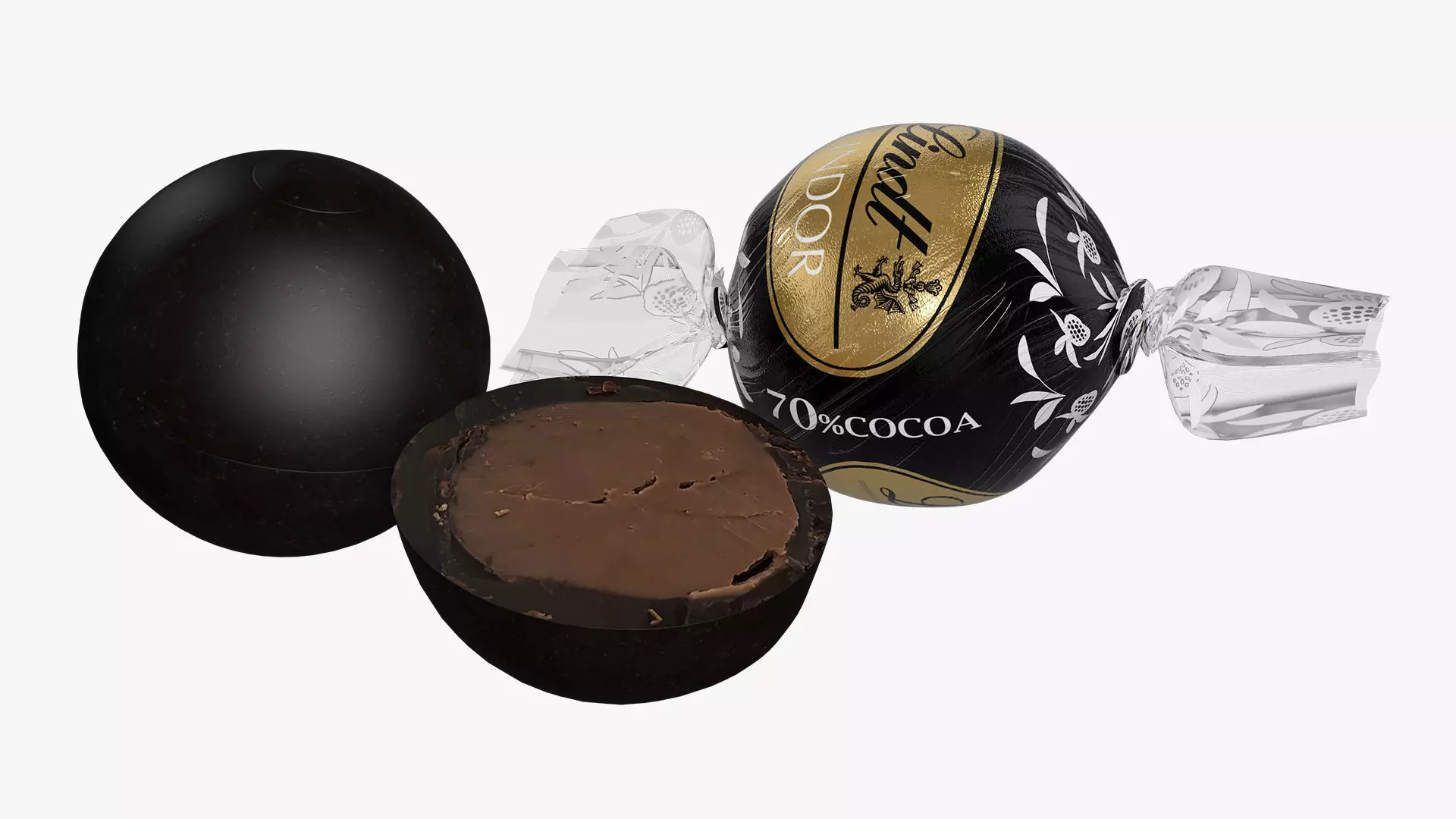 Lindt LINDOR Extra Dark Chocolate 70 Percent cocoa 3D model_0