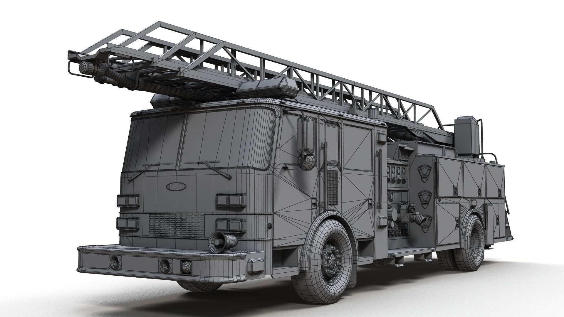 Ladder Truck 3D model_21