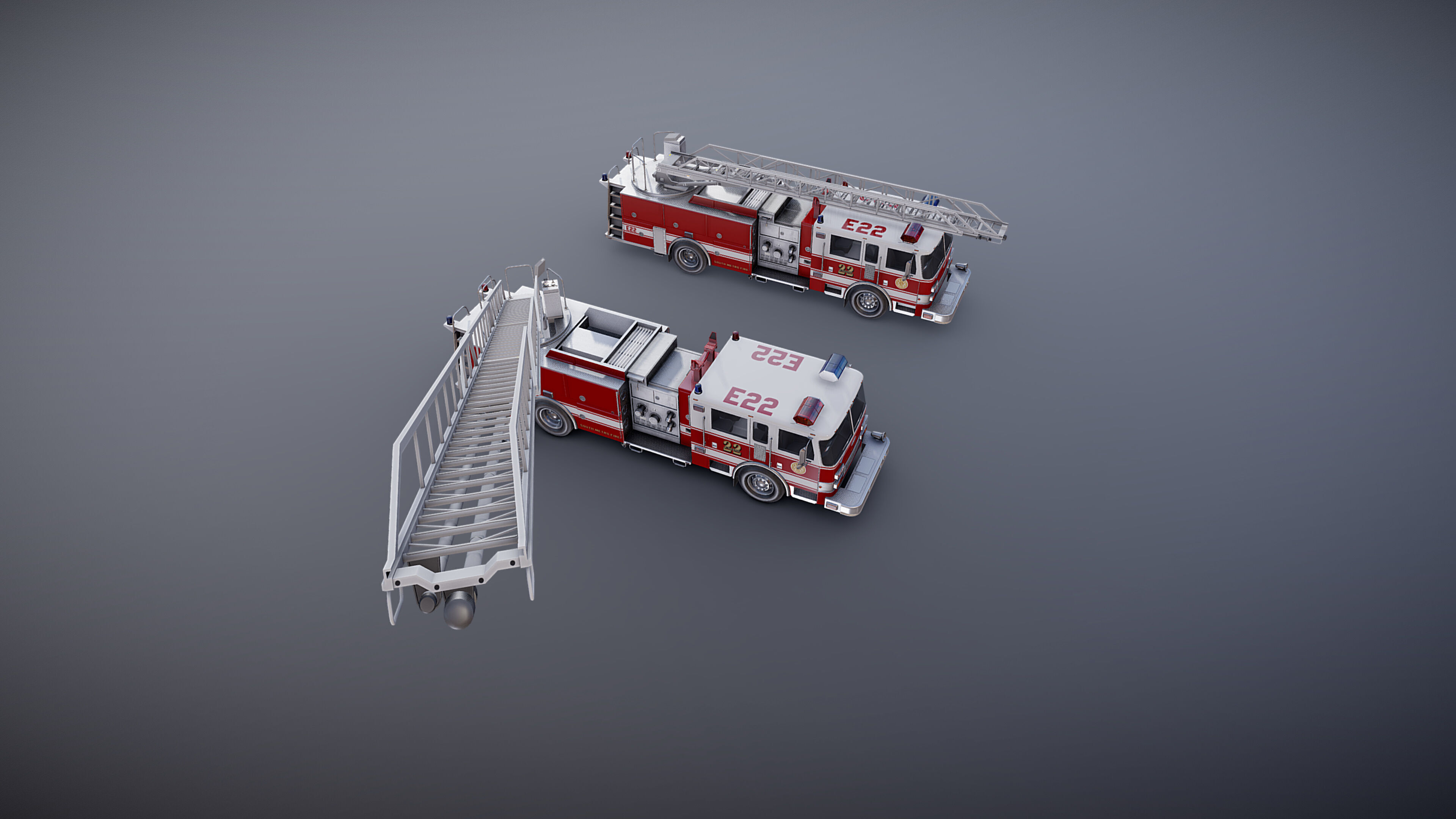 Ladder Truck 3D model_23