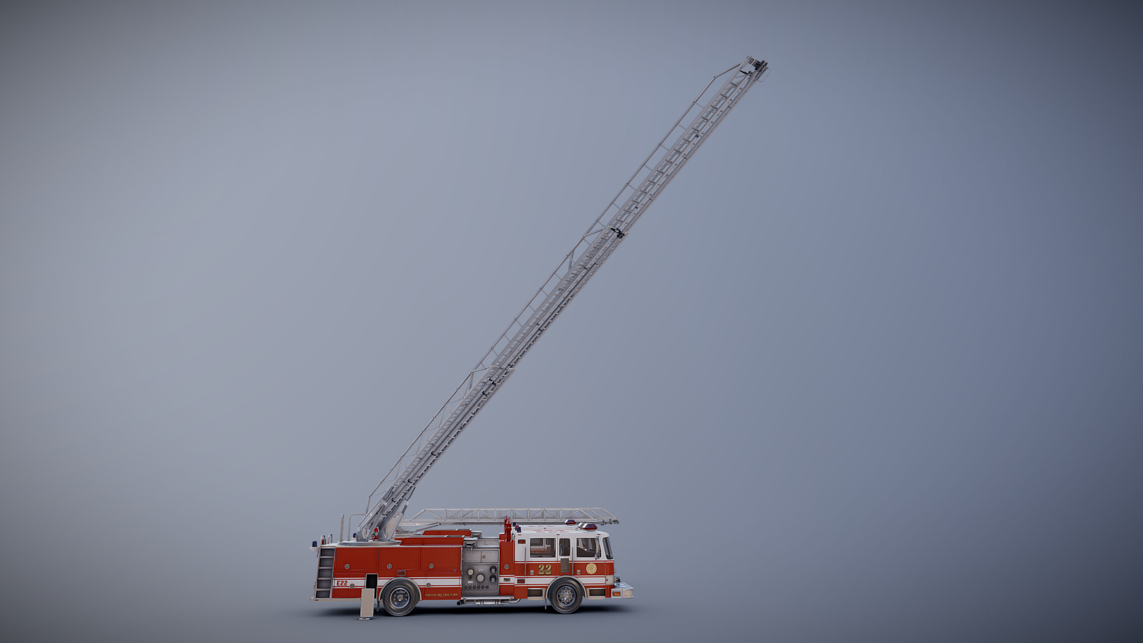 Ladder Truck 3D model_22