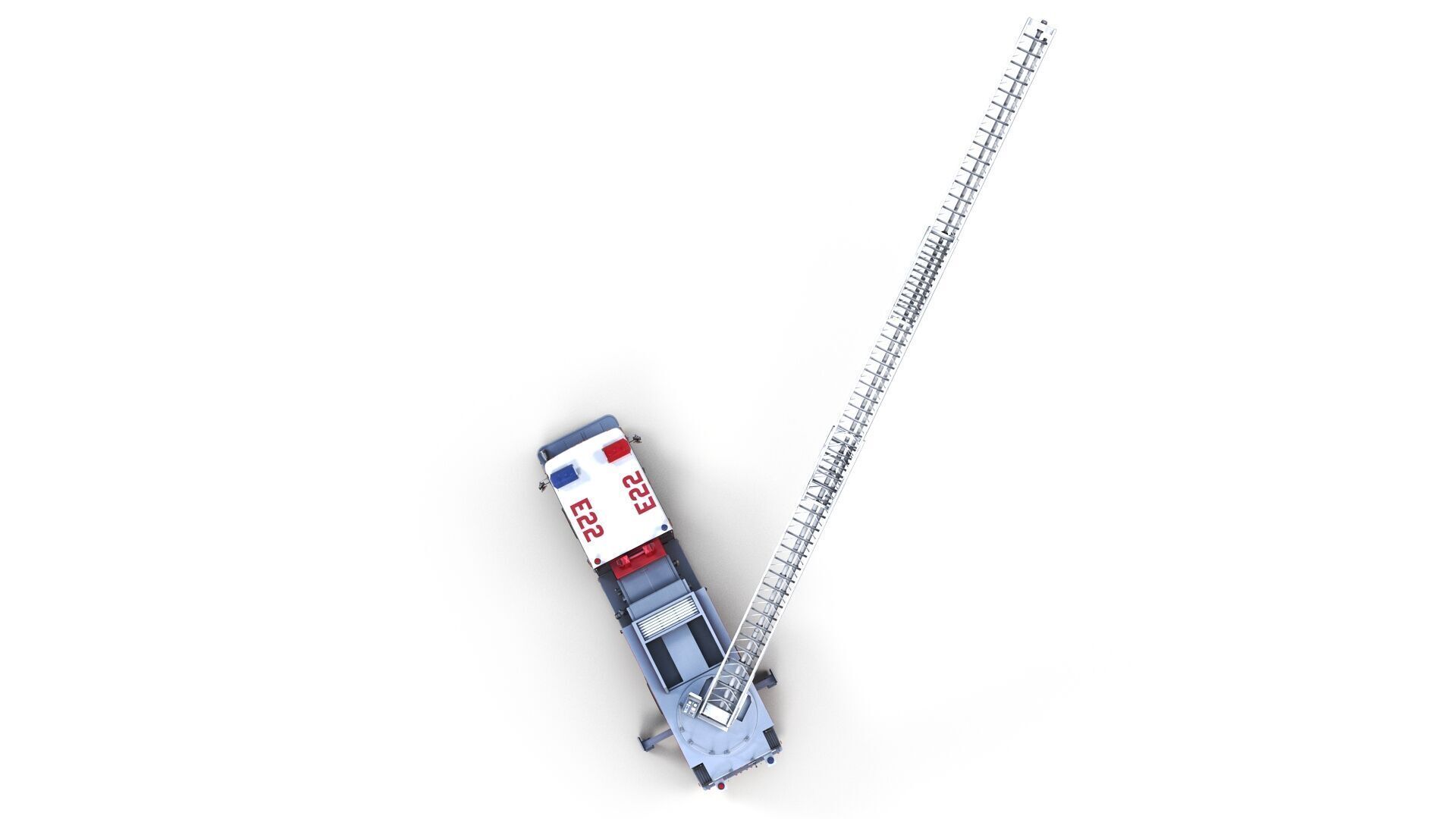 Ladder Truck 3D model_9