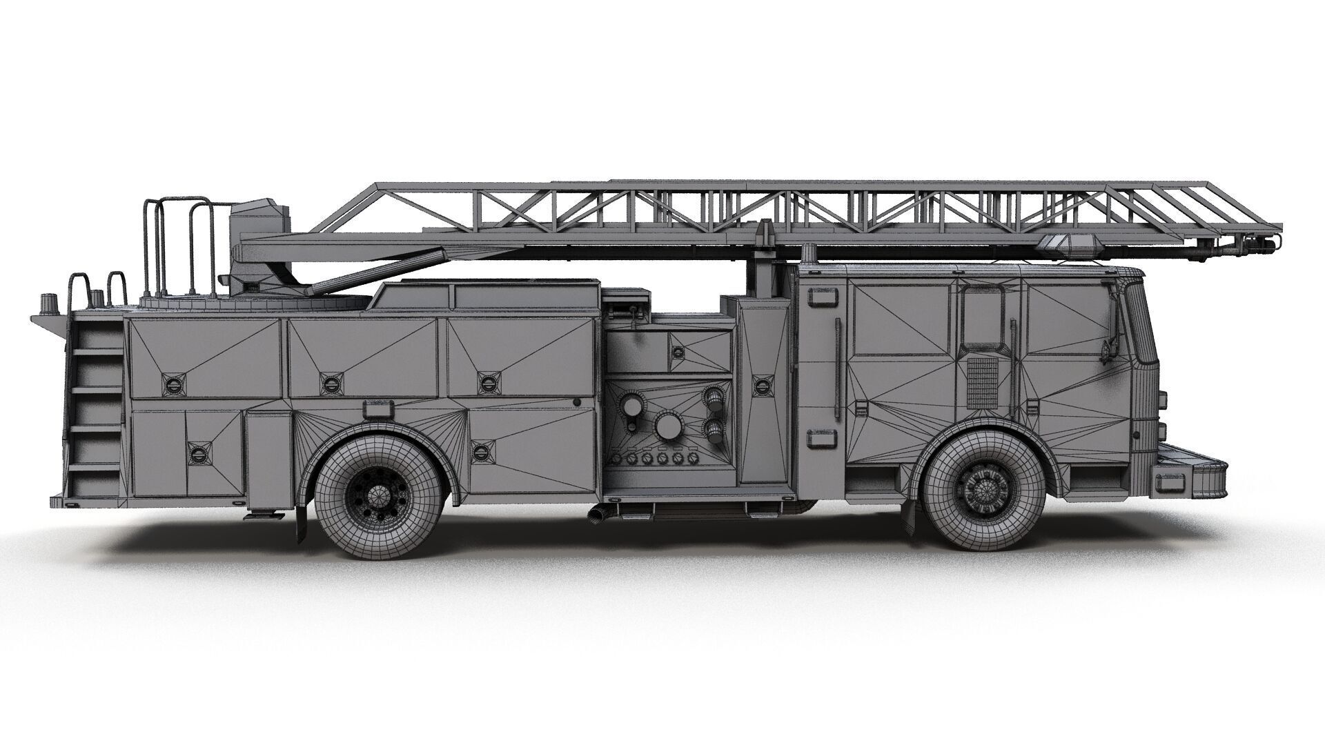 Ladder Truck 3D model_16