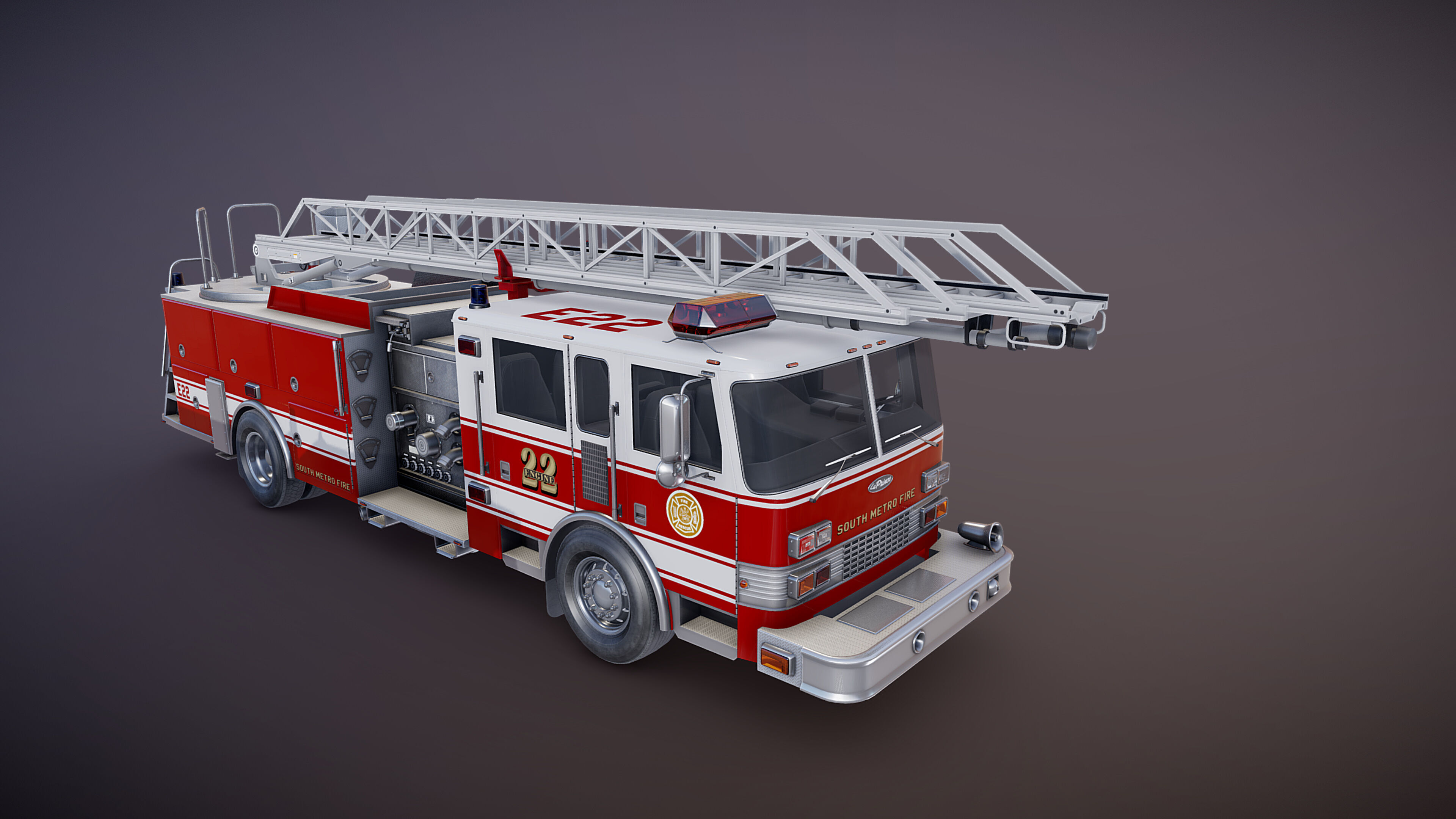 Ladder Truck 3D model_25