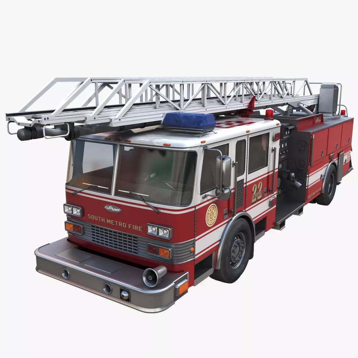Ladder Truck 3D model_0