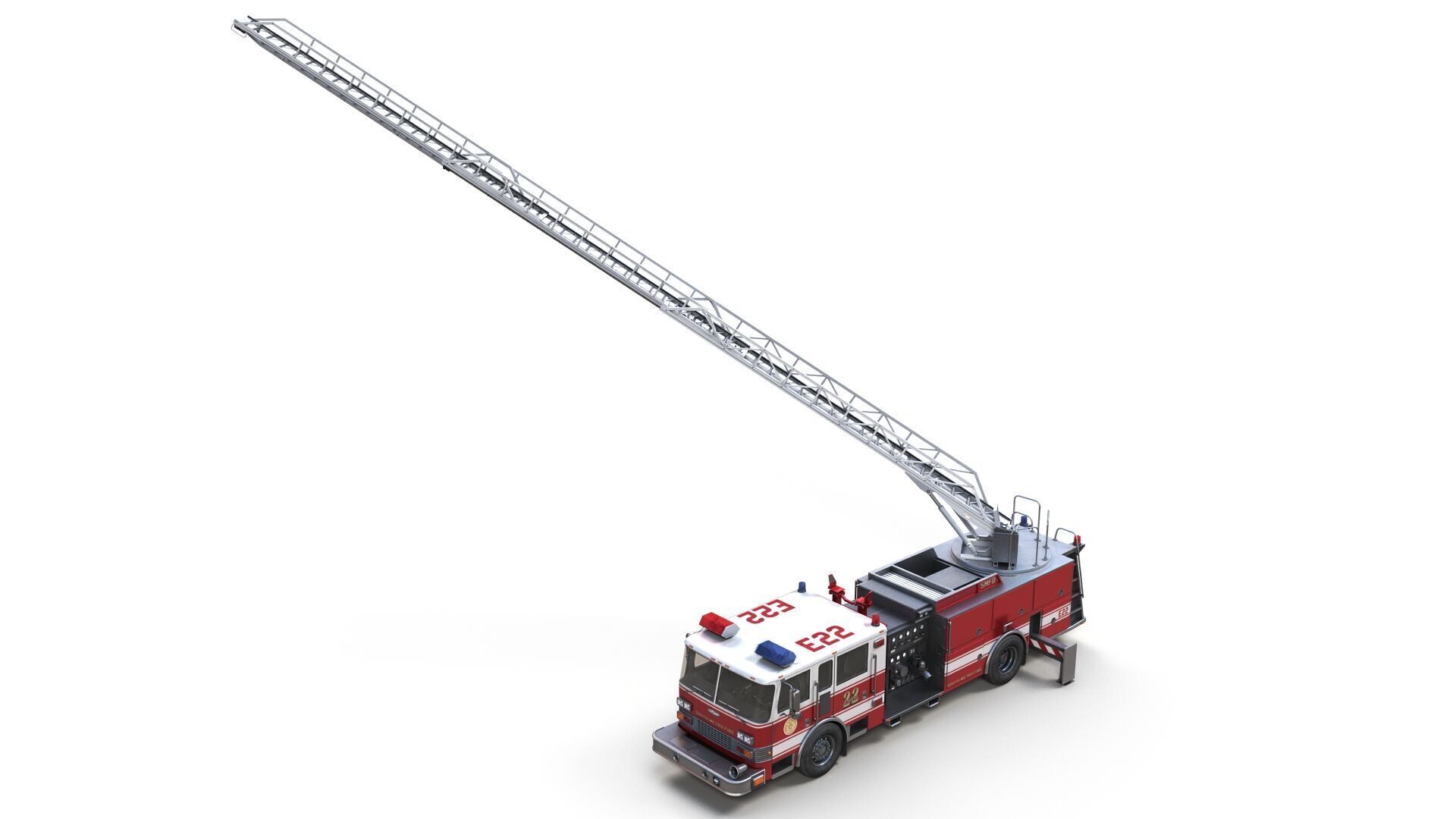 Ladder Truck 3D model_13