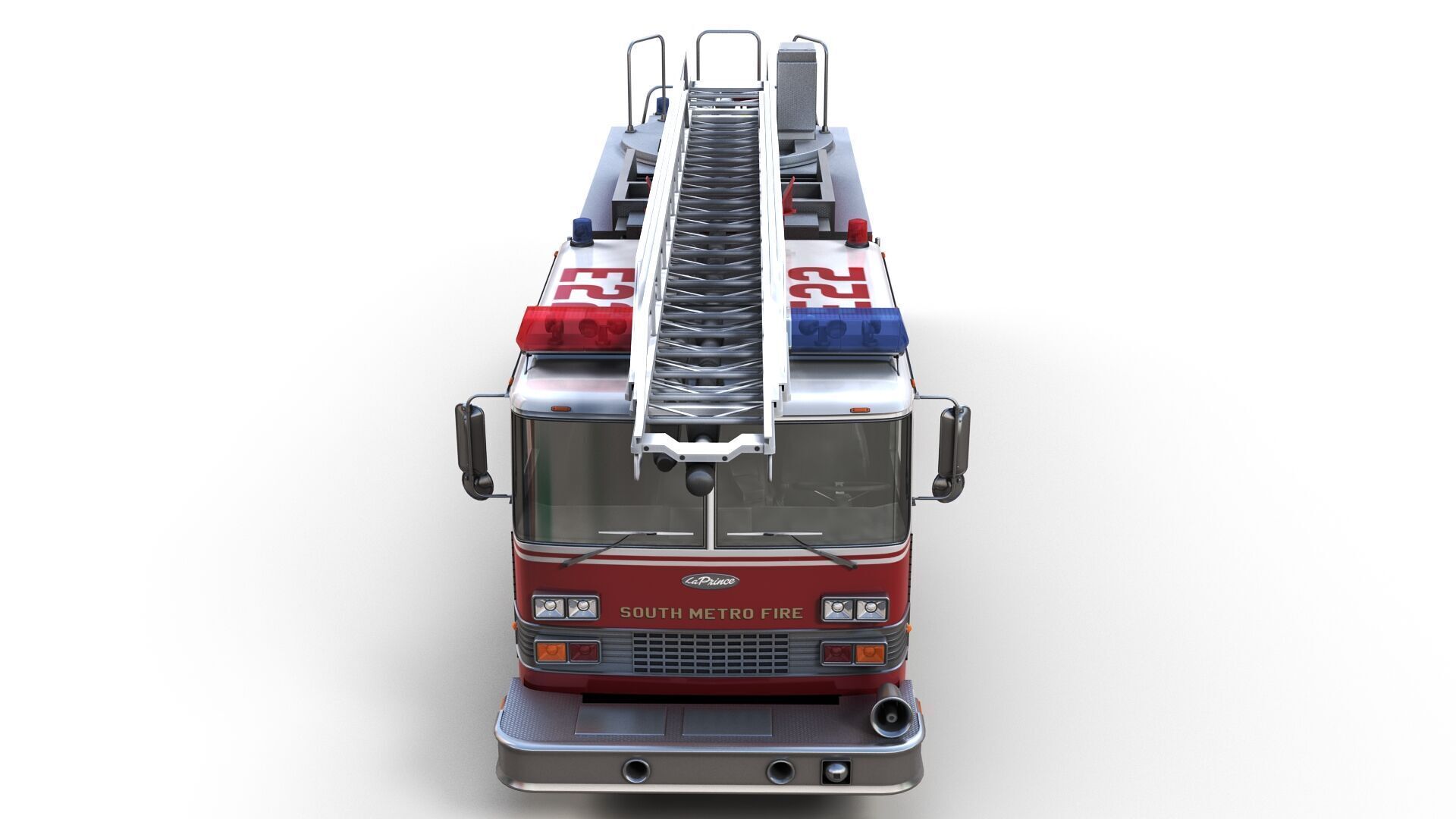 Ladder Truck 3D model_7