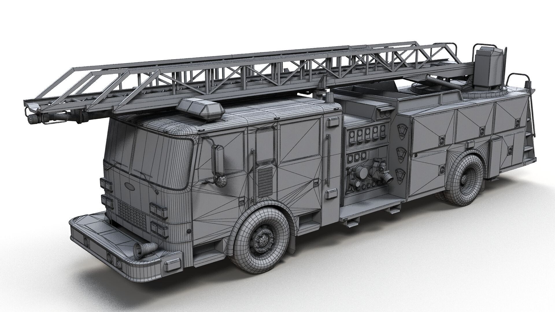 Ladder Truck 3D model_14