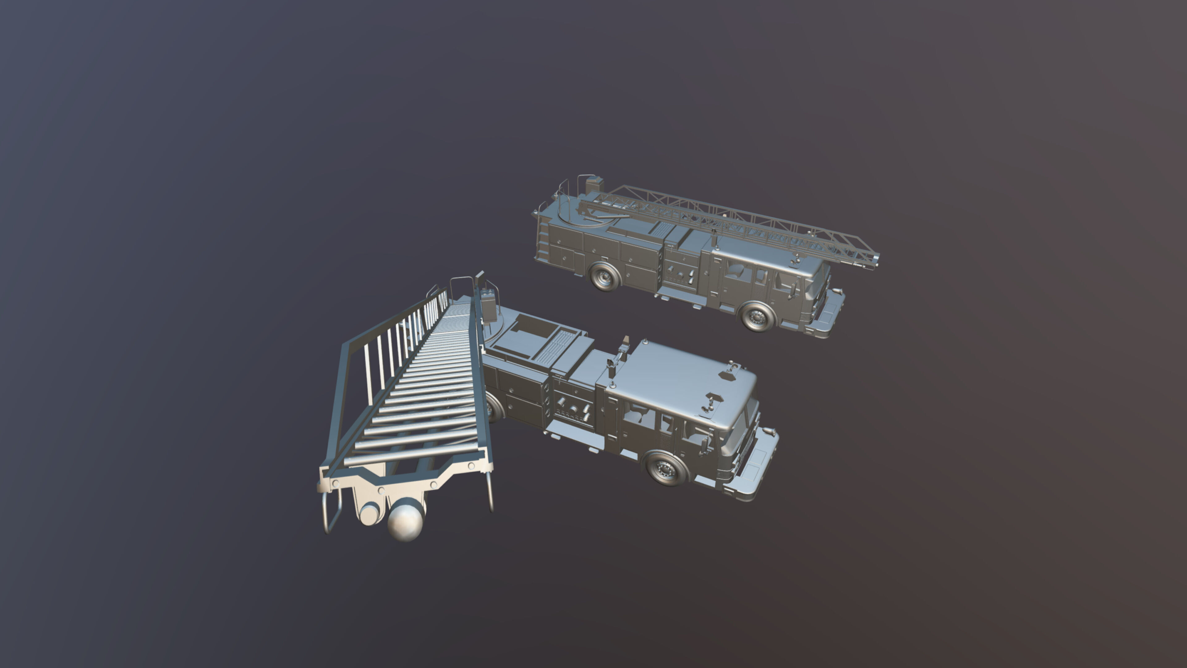 Ladder Truck 3D model_36