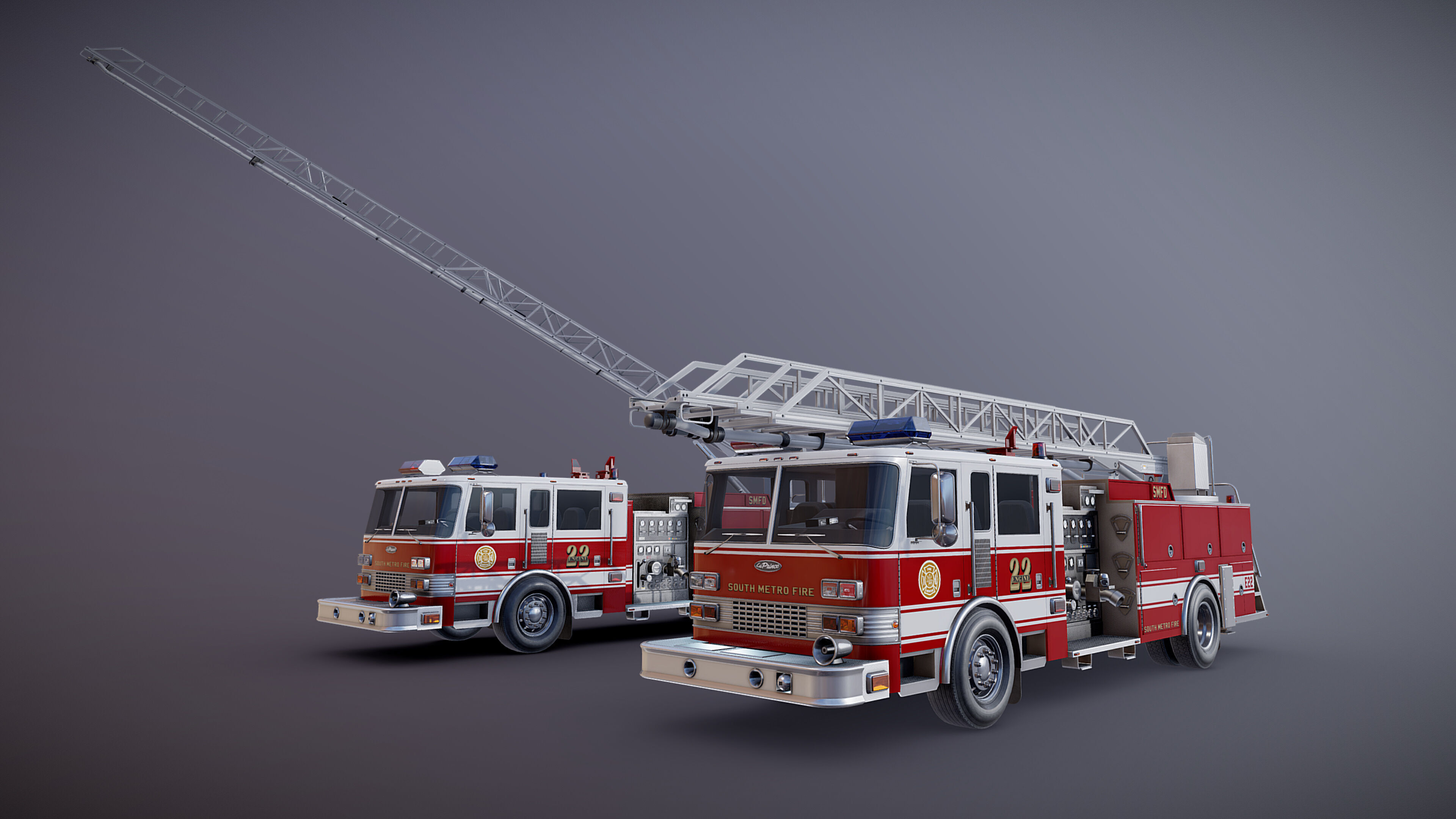 Ladder Truck 3D model_27