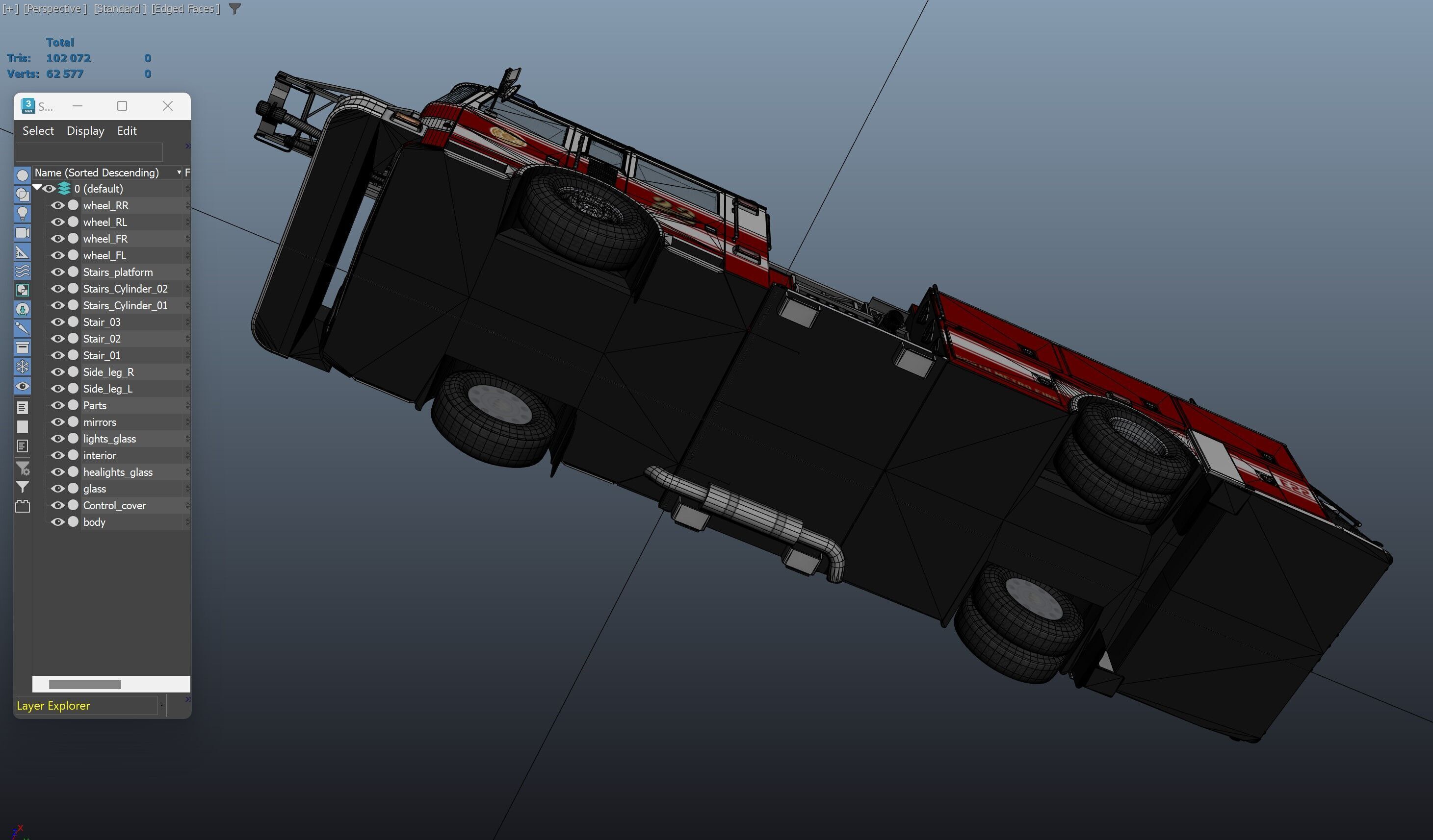 Ladder Truck 3D model_45