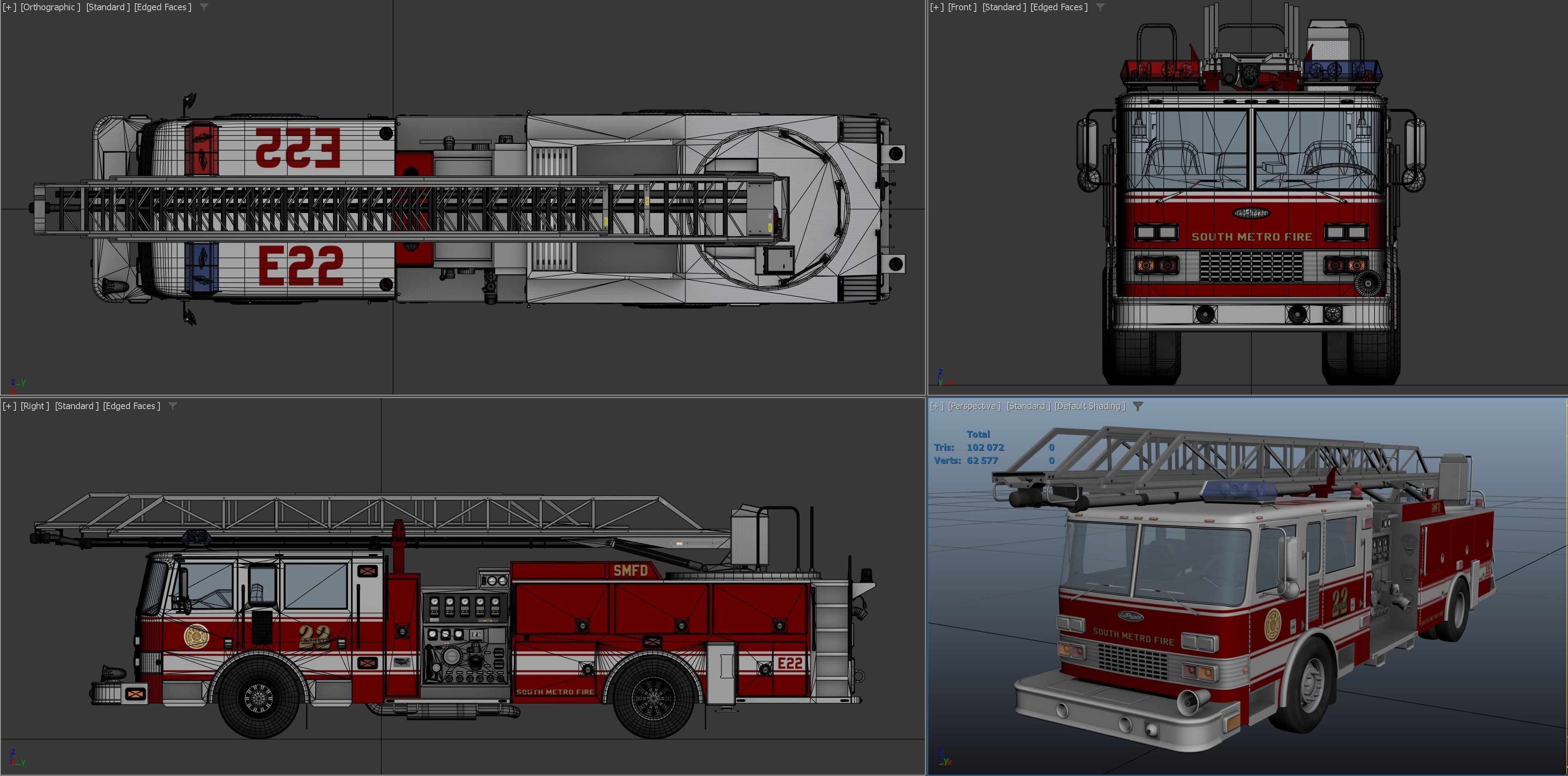 Ladder Truck 3D model_47