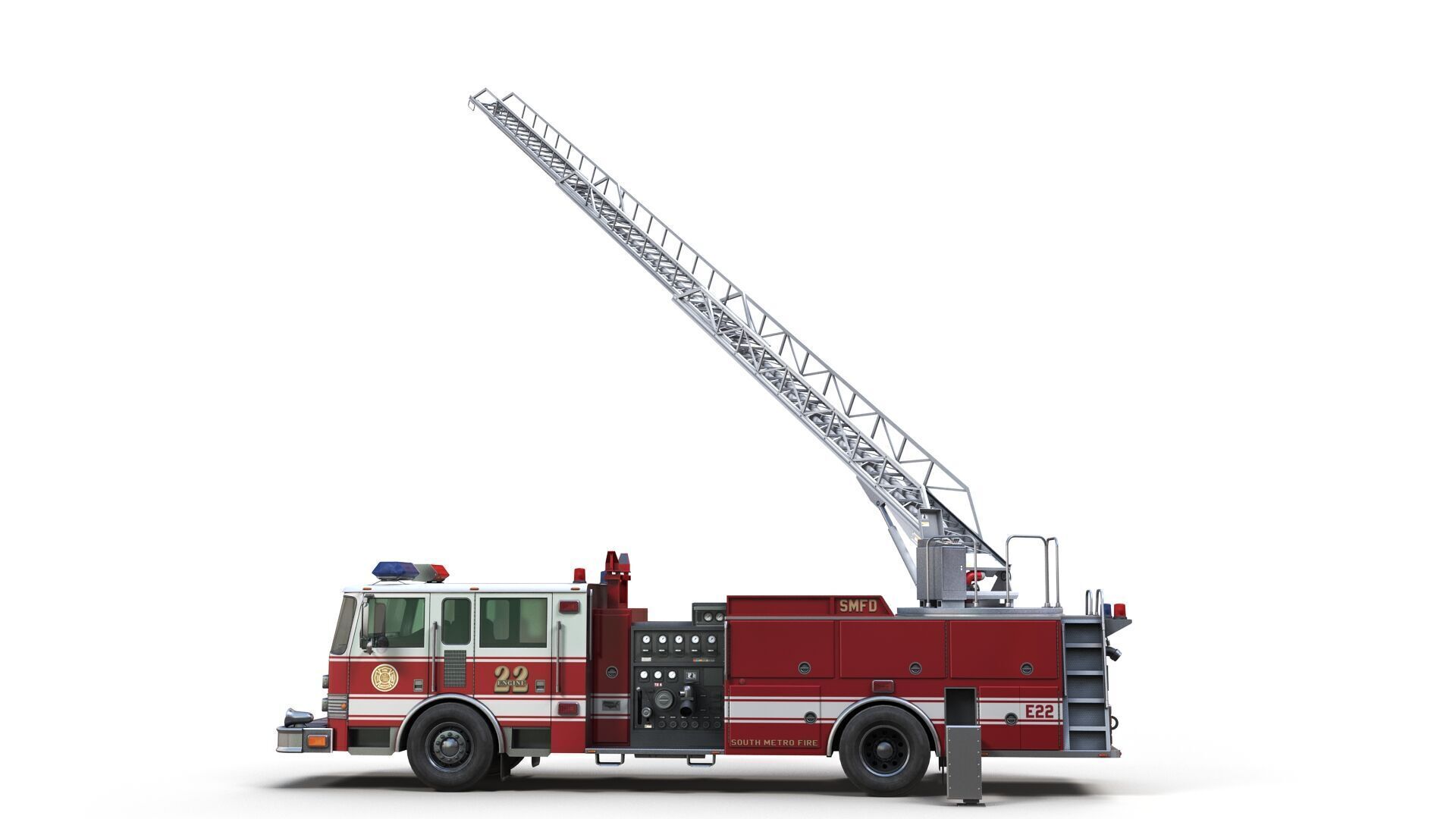 Ladder Truck 3D model_11