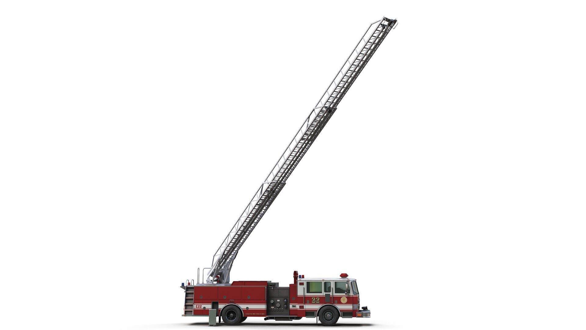 Ladder Truck 3D model_12