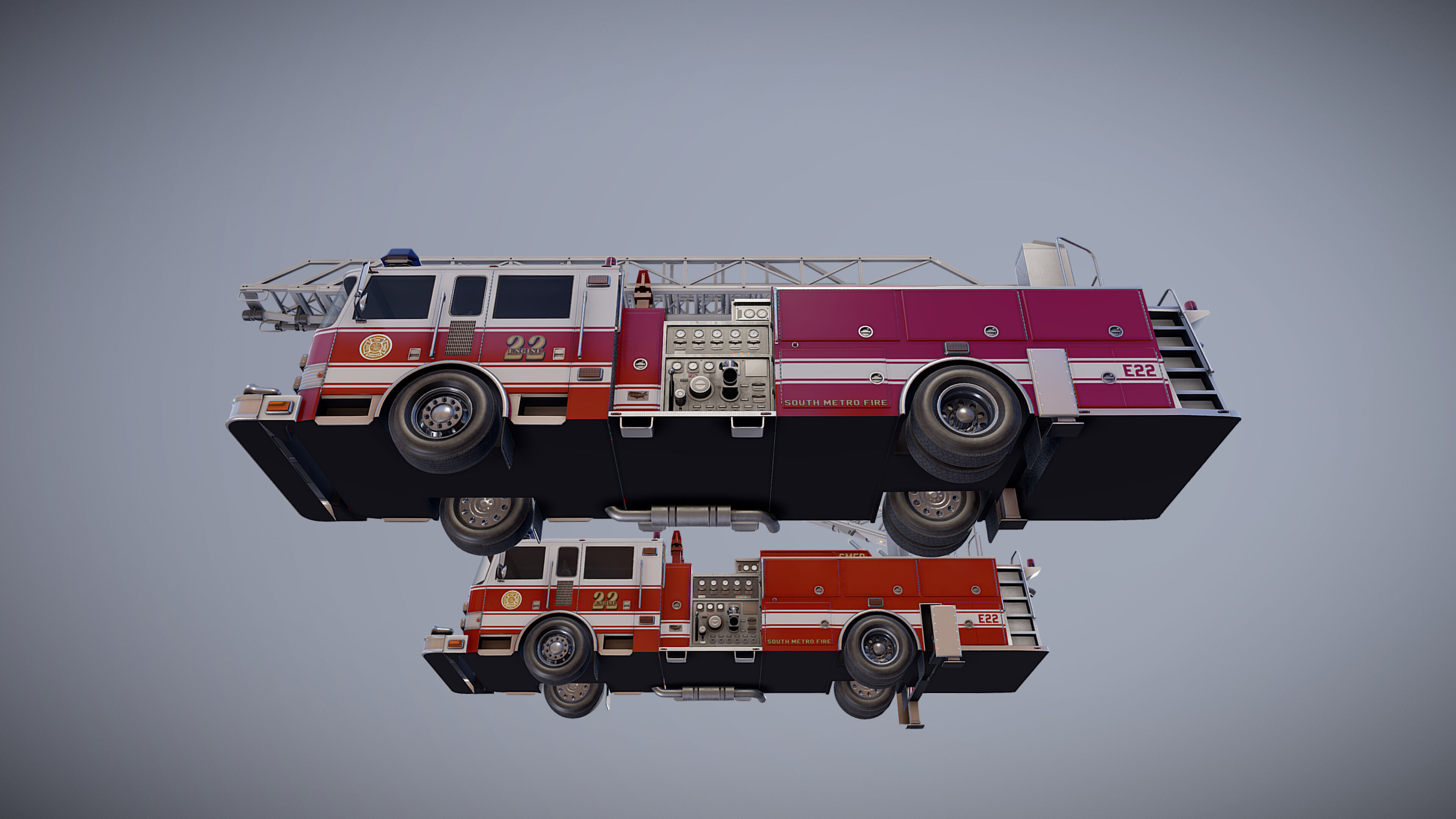 Ladder Truck 3D model_29