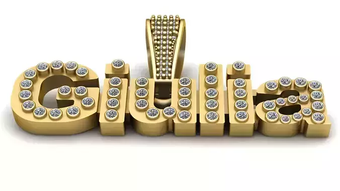 GUILIA  ALPHABET PENDANT 3D PRINTABLE MODEL 