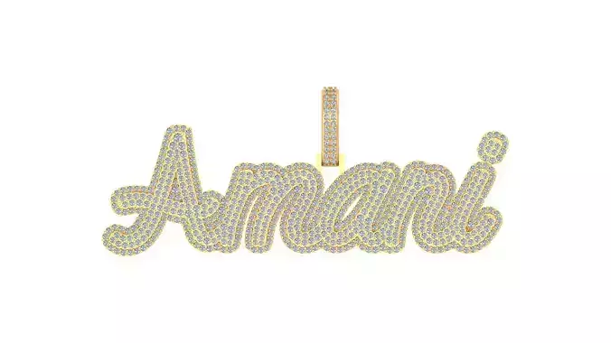 Amani Custom Name Pendant 3D print model