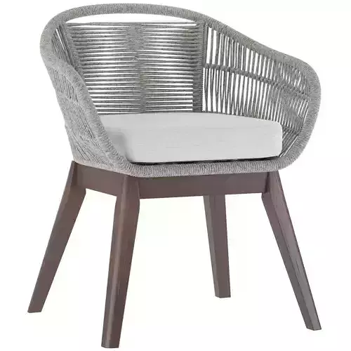 Armen Living Tutti Frutti Indoor Outdoor Dining Chair Eucalyptus 3D model