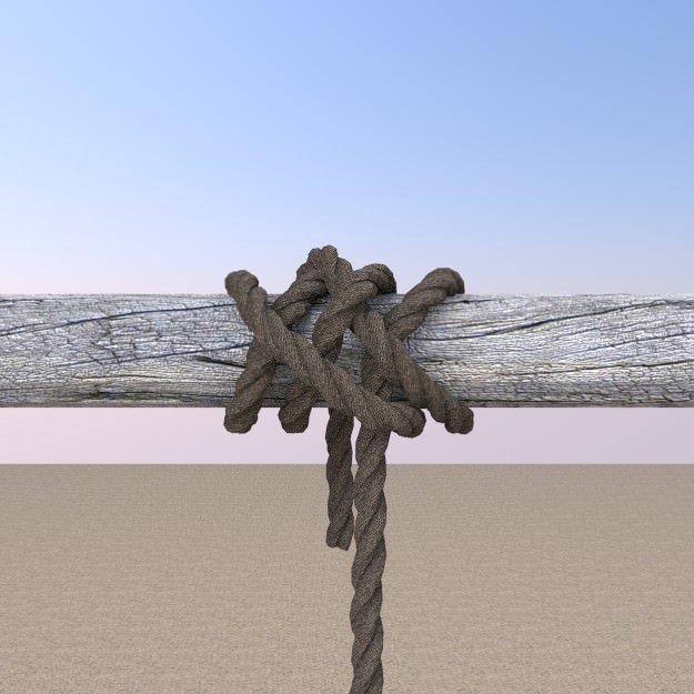 Hangman Noose and Gallows Low-poly 3D model_13