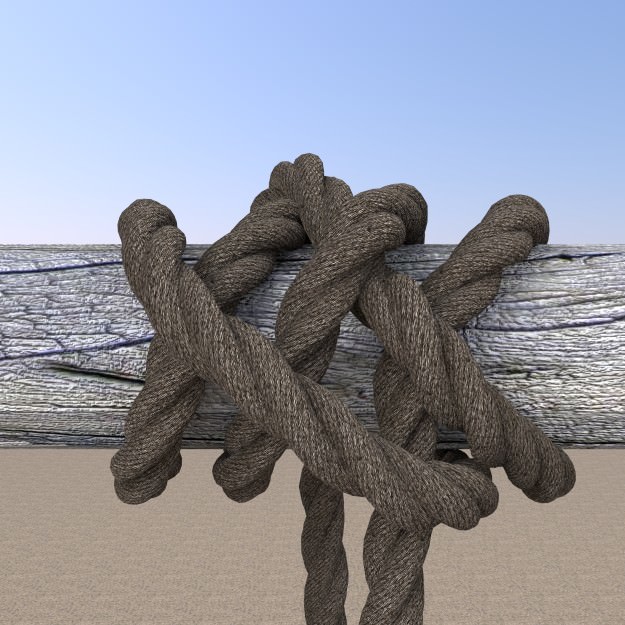 Hangman Noose and Gallows Low-poly 3D model_3