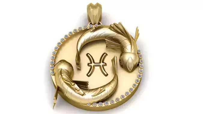 PISCES WATER PENDANT 3ED PRINTABLE MODEL  3D print model