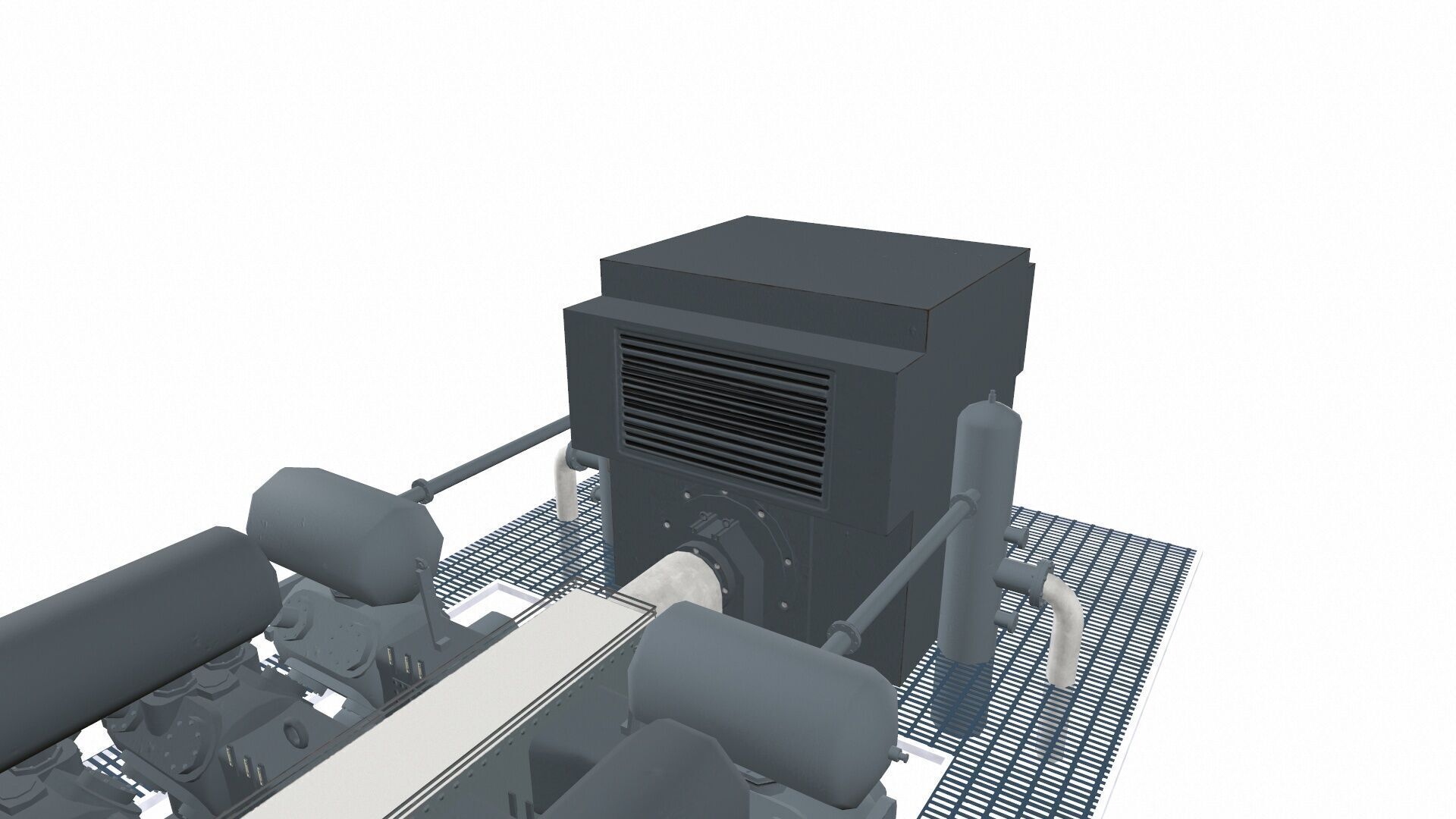 Compressor Pump Low-poly 3D model_7