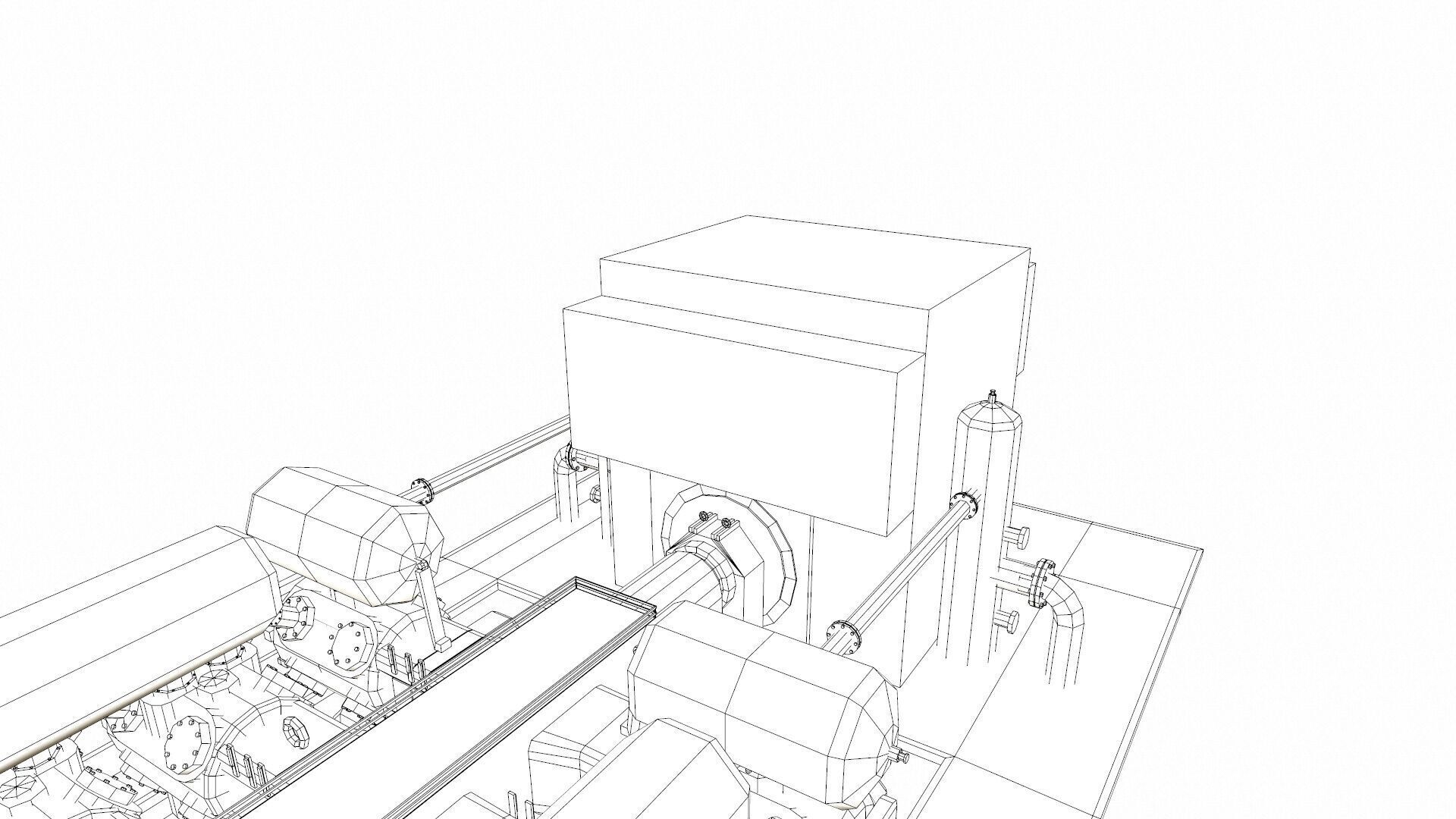 Compressor Pump Low-poly 3D model_8