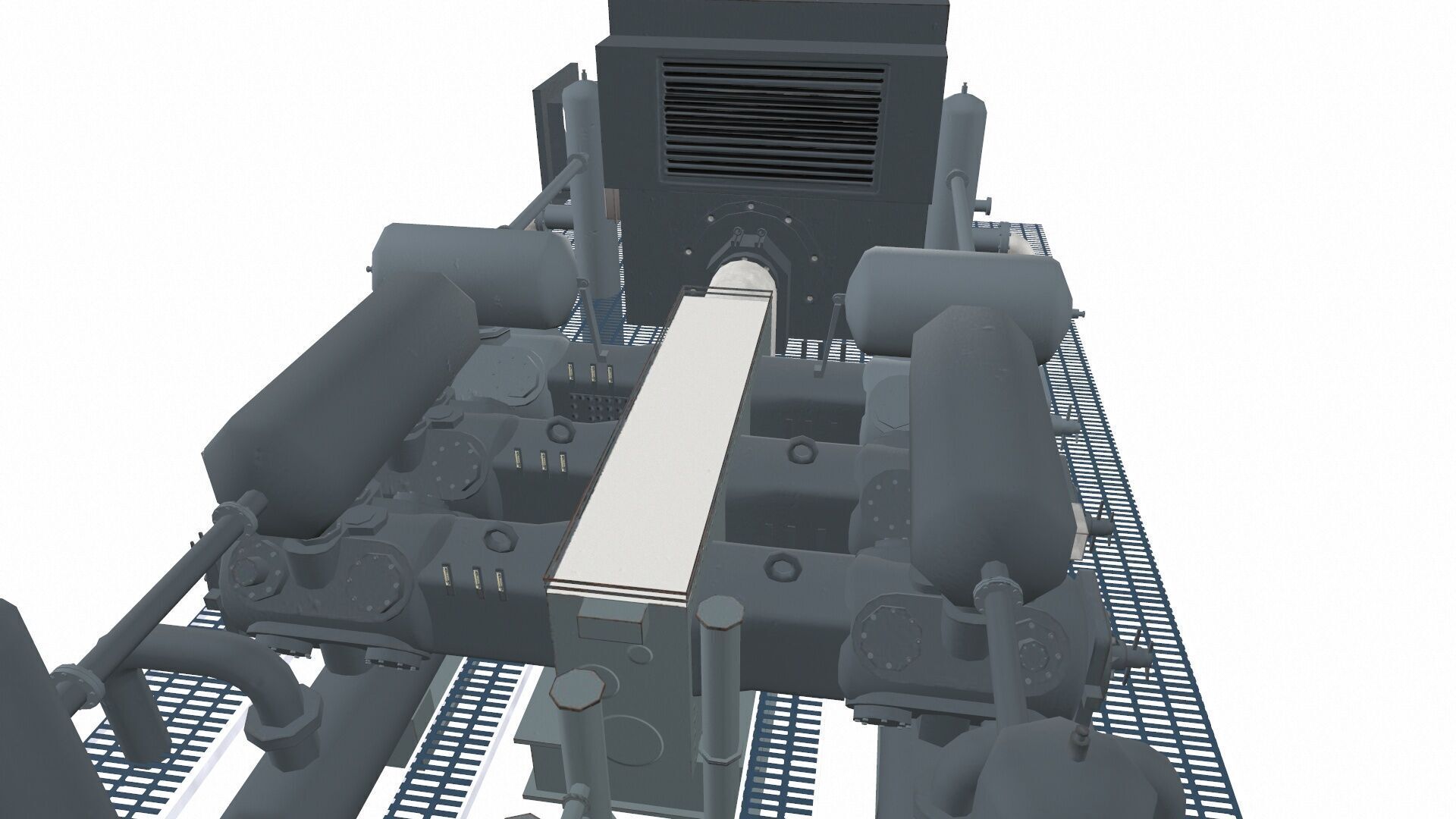 Compressor Pump Low-poly 3D model_5